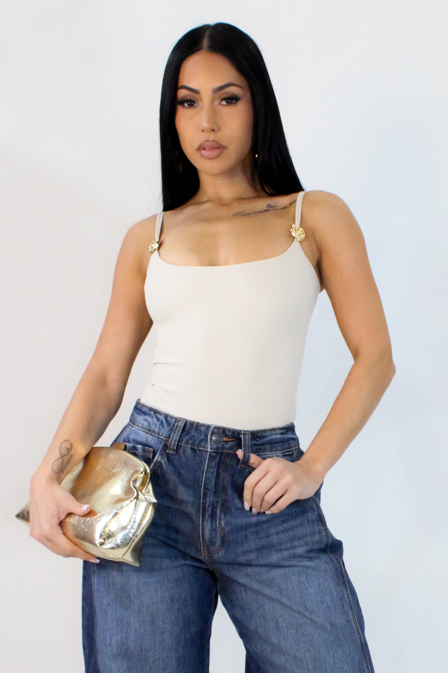 Hate It Or Love It Bodysuit - Cream