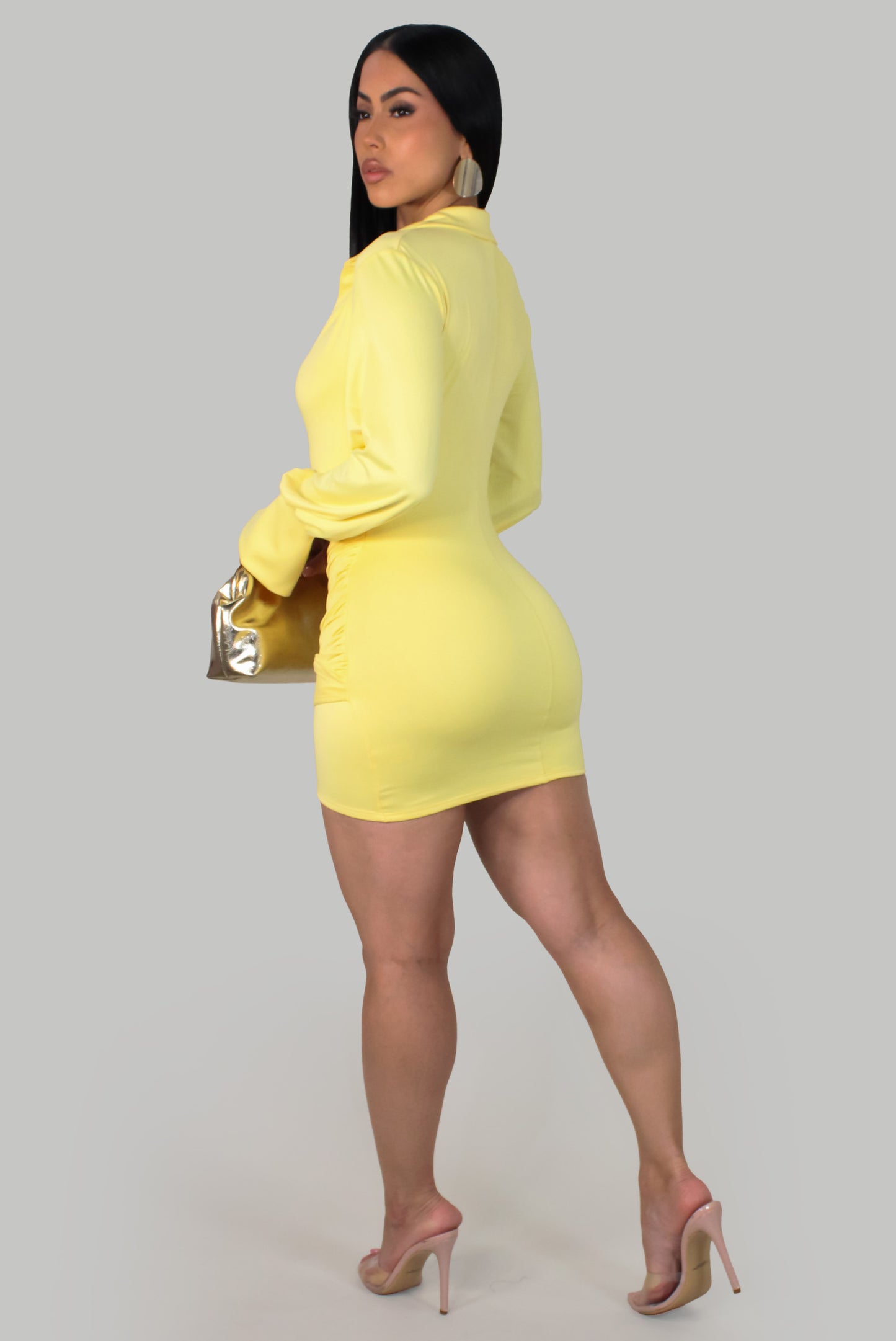 Endless Style Mini Dress - Yellow