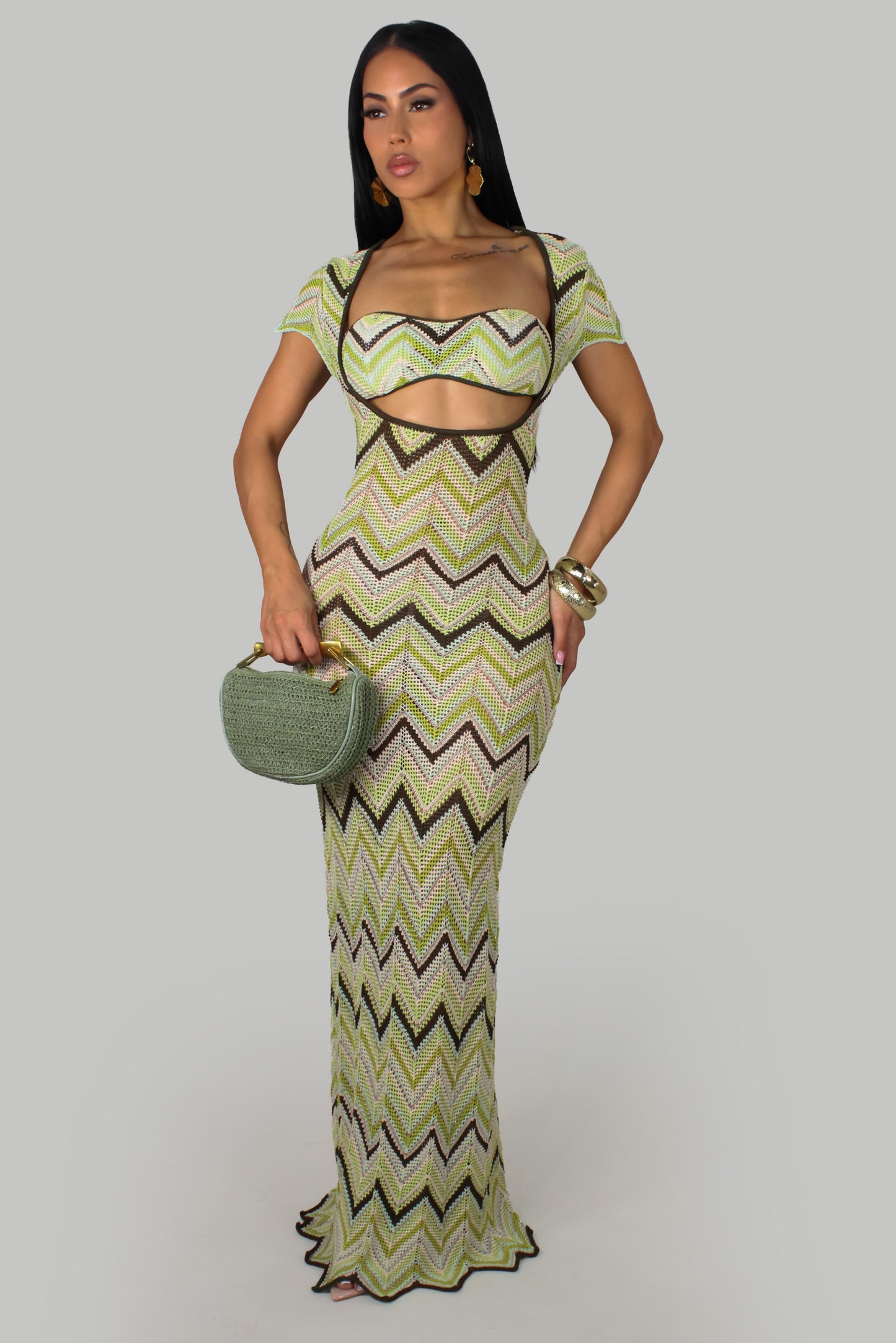 Sail Away Dreams  Maxi Dress - Green