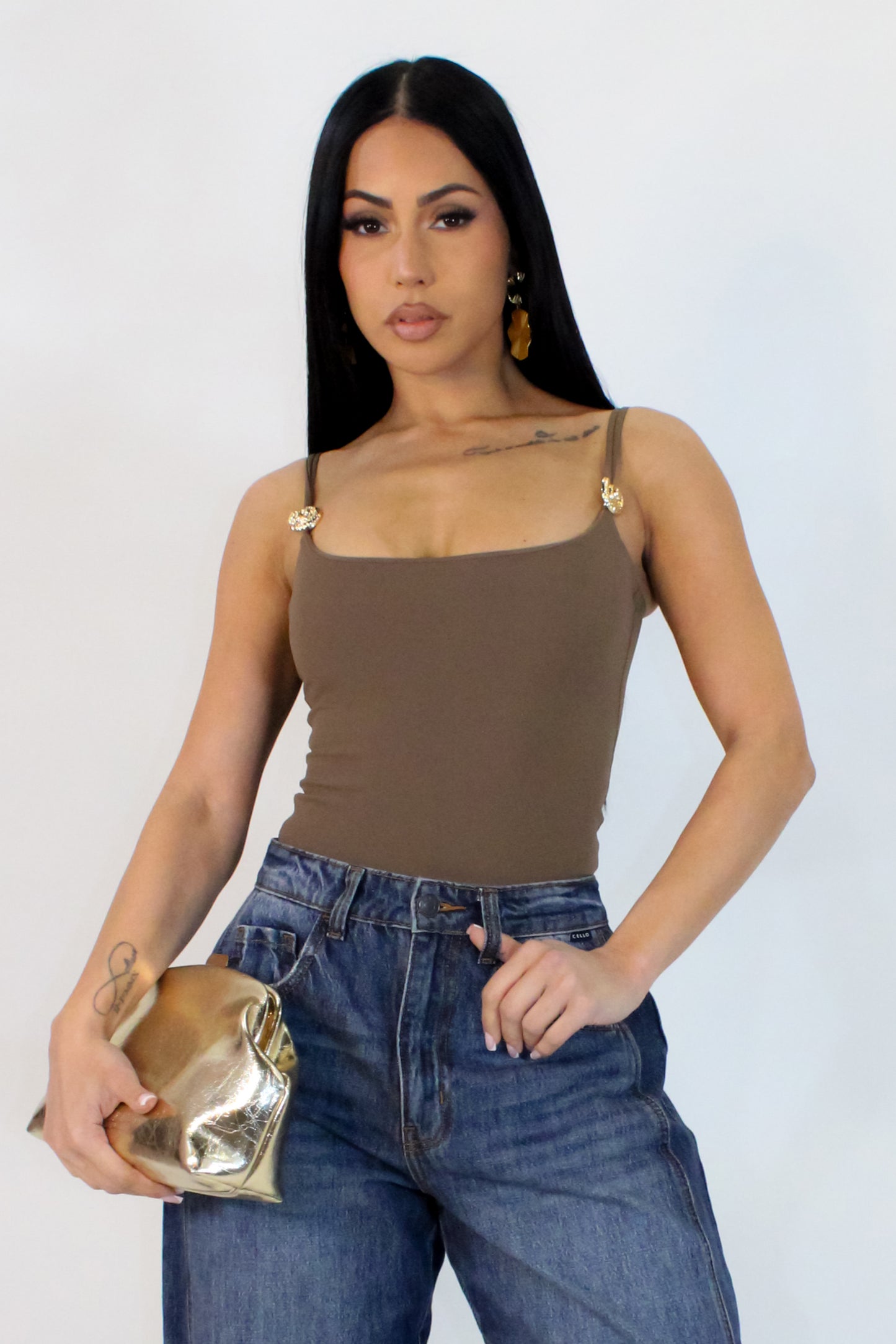 Hate It Or Love It Bodysuit - Brown