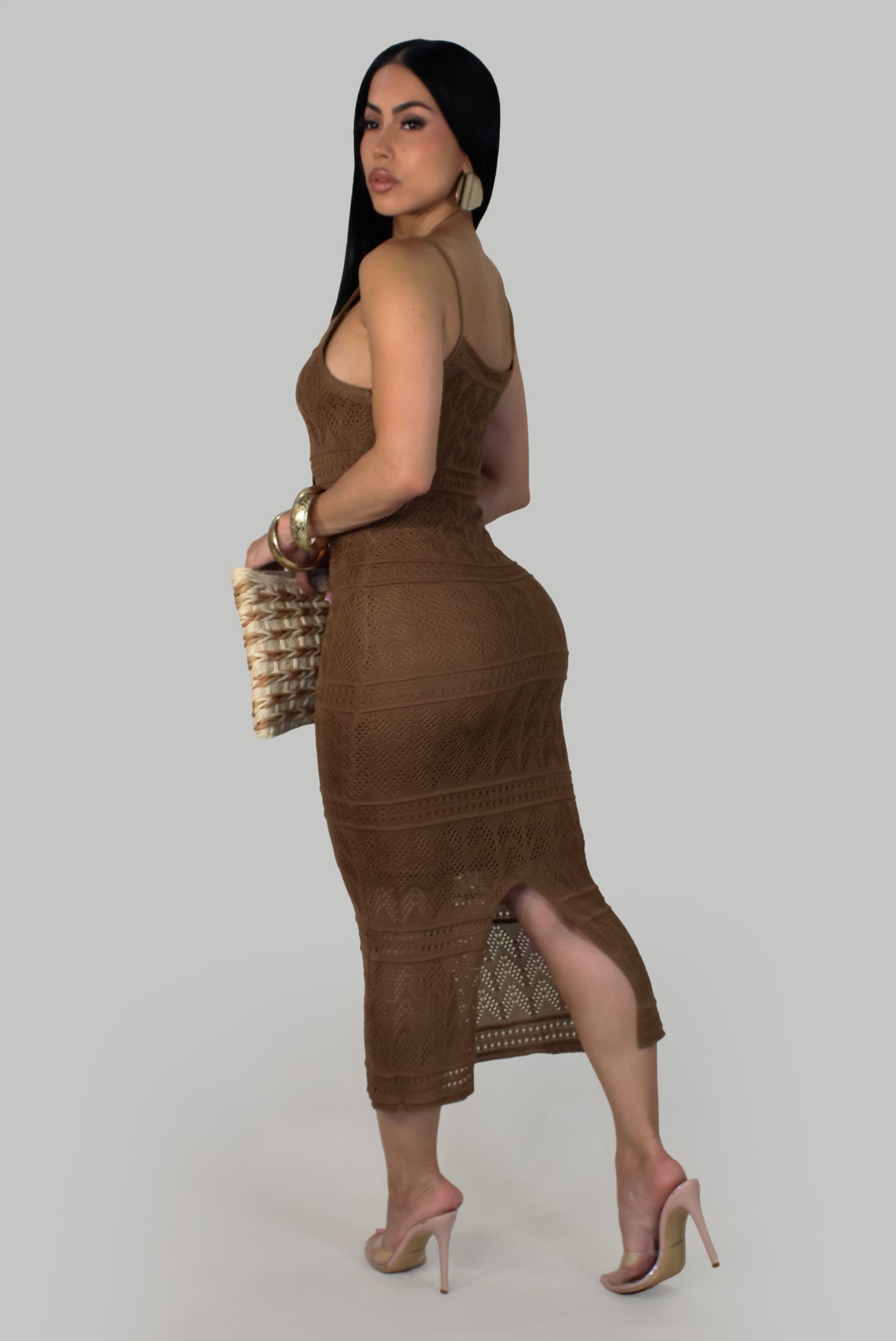 Sunset Summer Dress -Brown