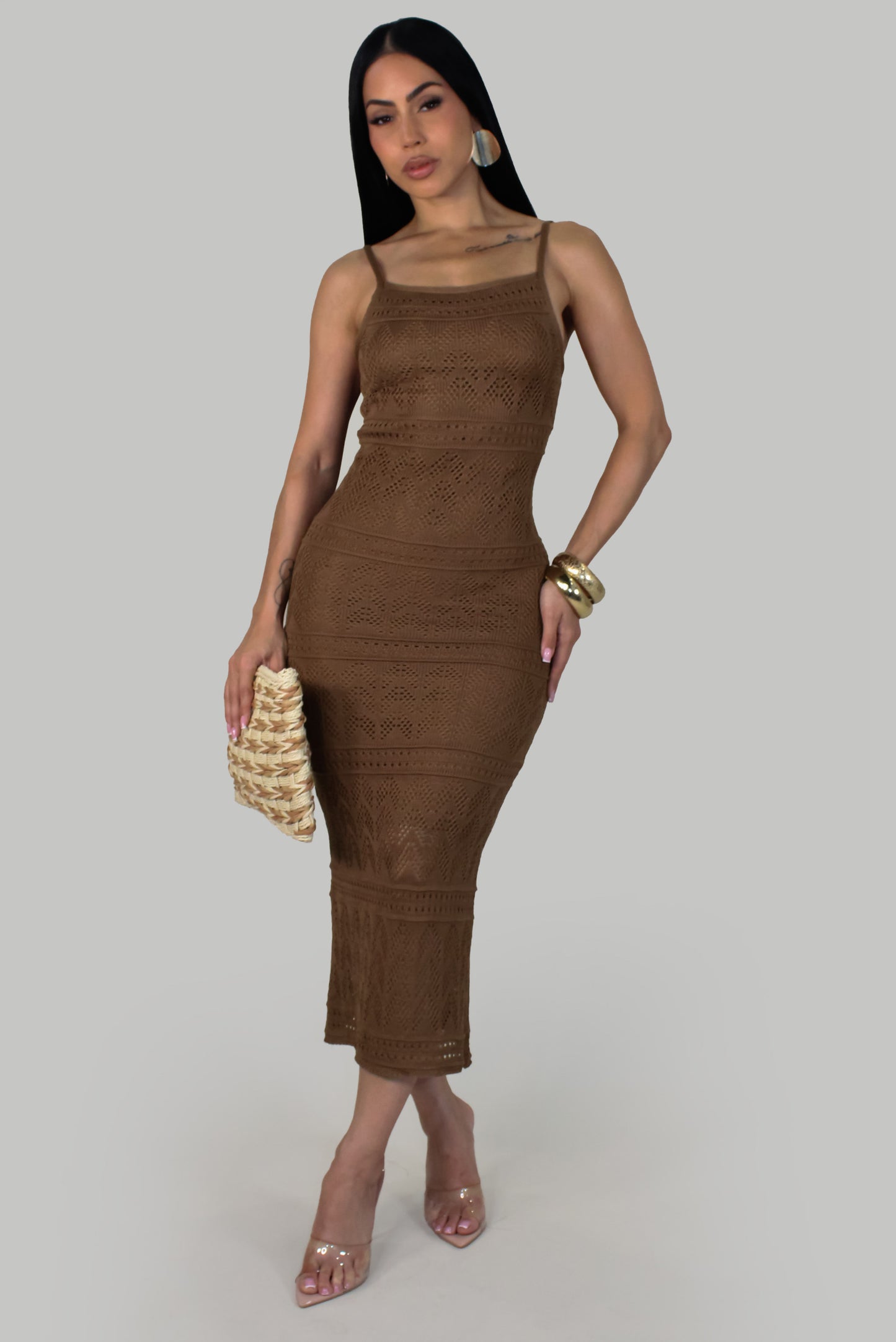 Sunset Summer Dress -Brown