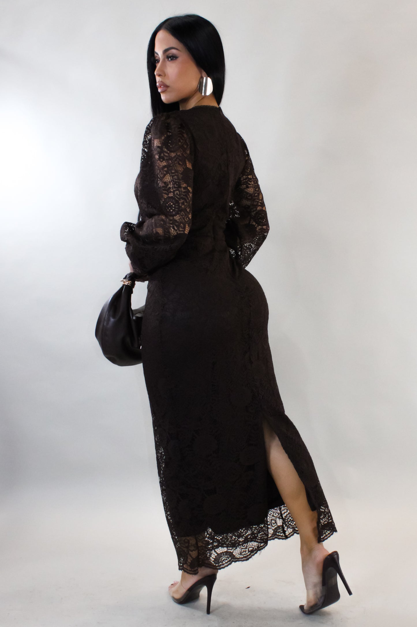 A Good Feeling Midi Dress - Brown