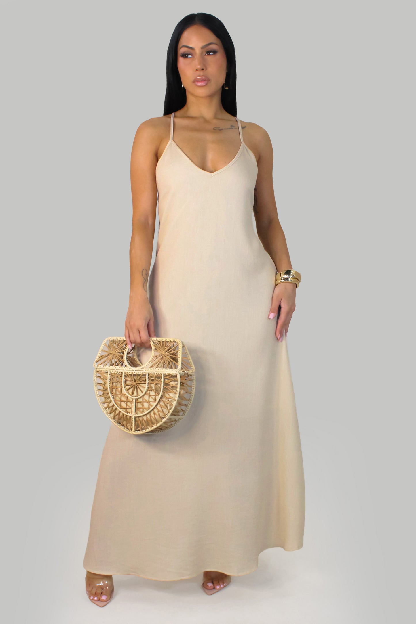 Sunset Arrival  Dress -Cream