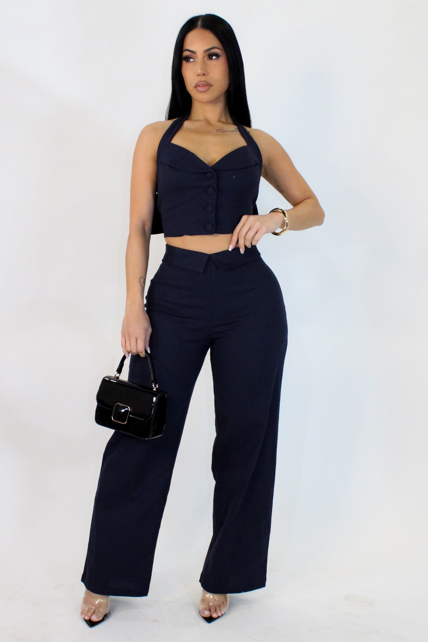 Something Special Pant Set - Navy
