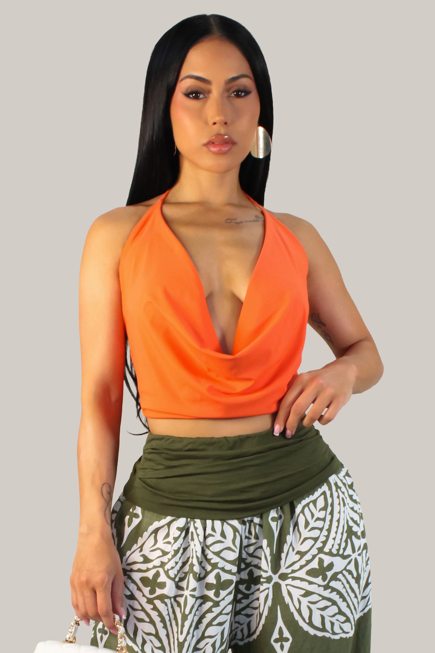 Alisa Crop Top - Orange