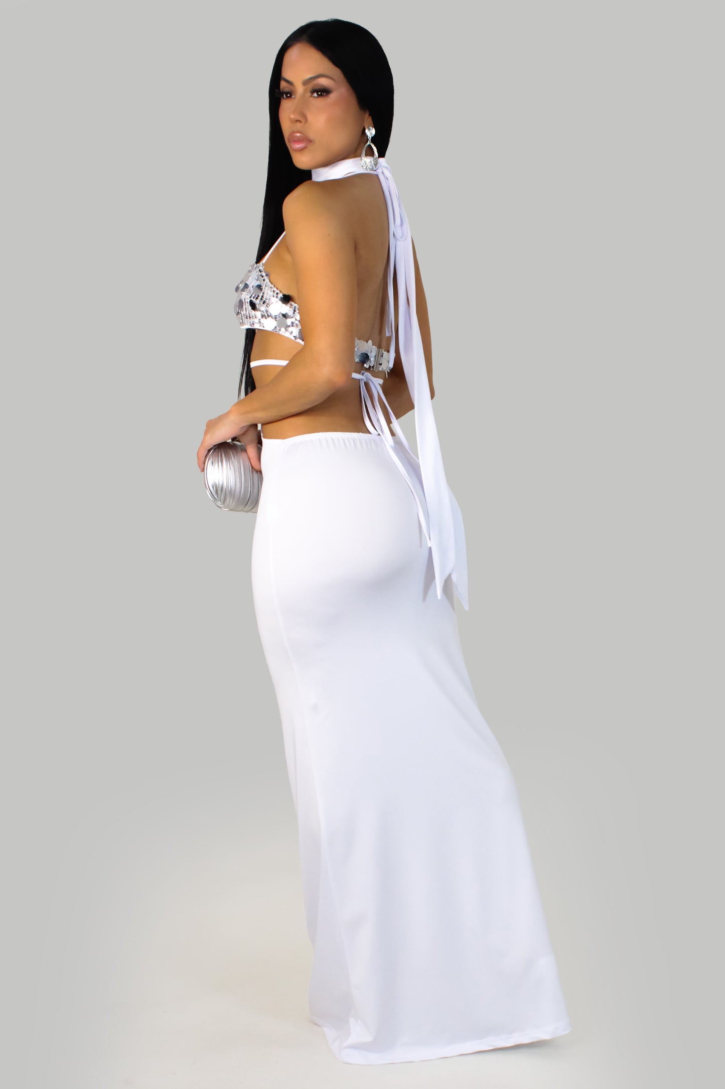 Mykonos Skirt Set - White