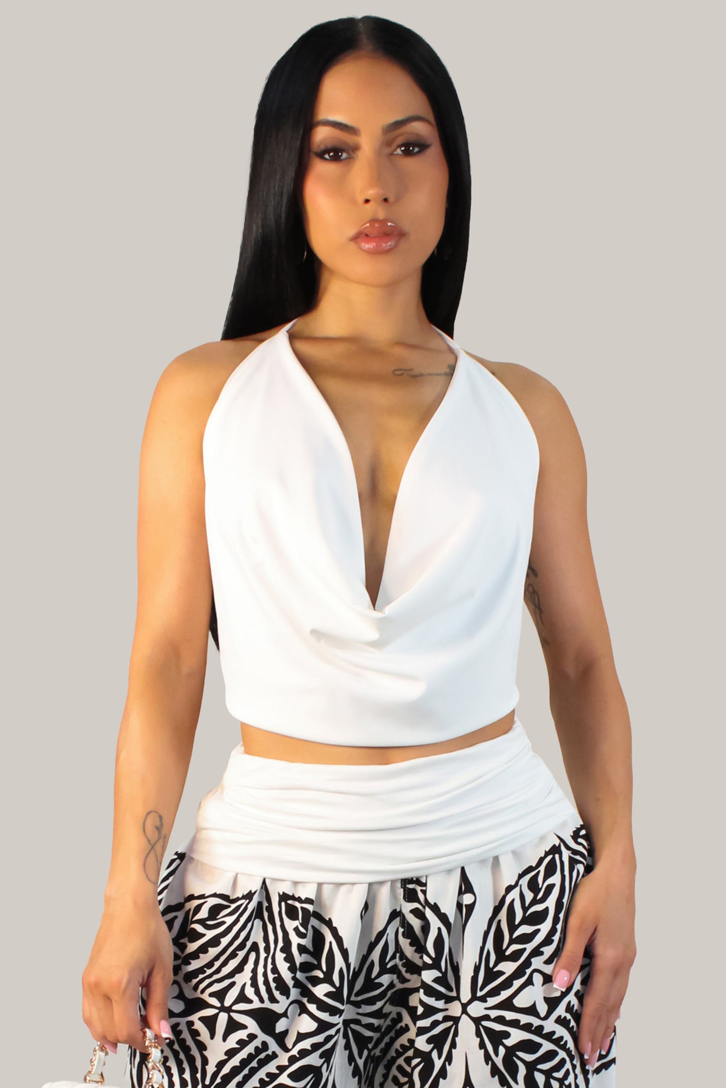 Alisa Crop Top - White