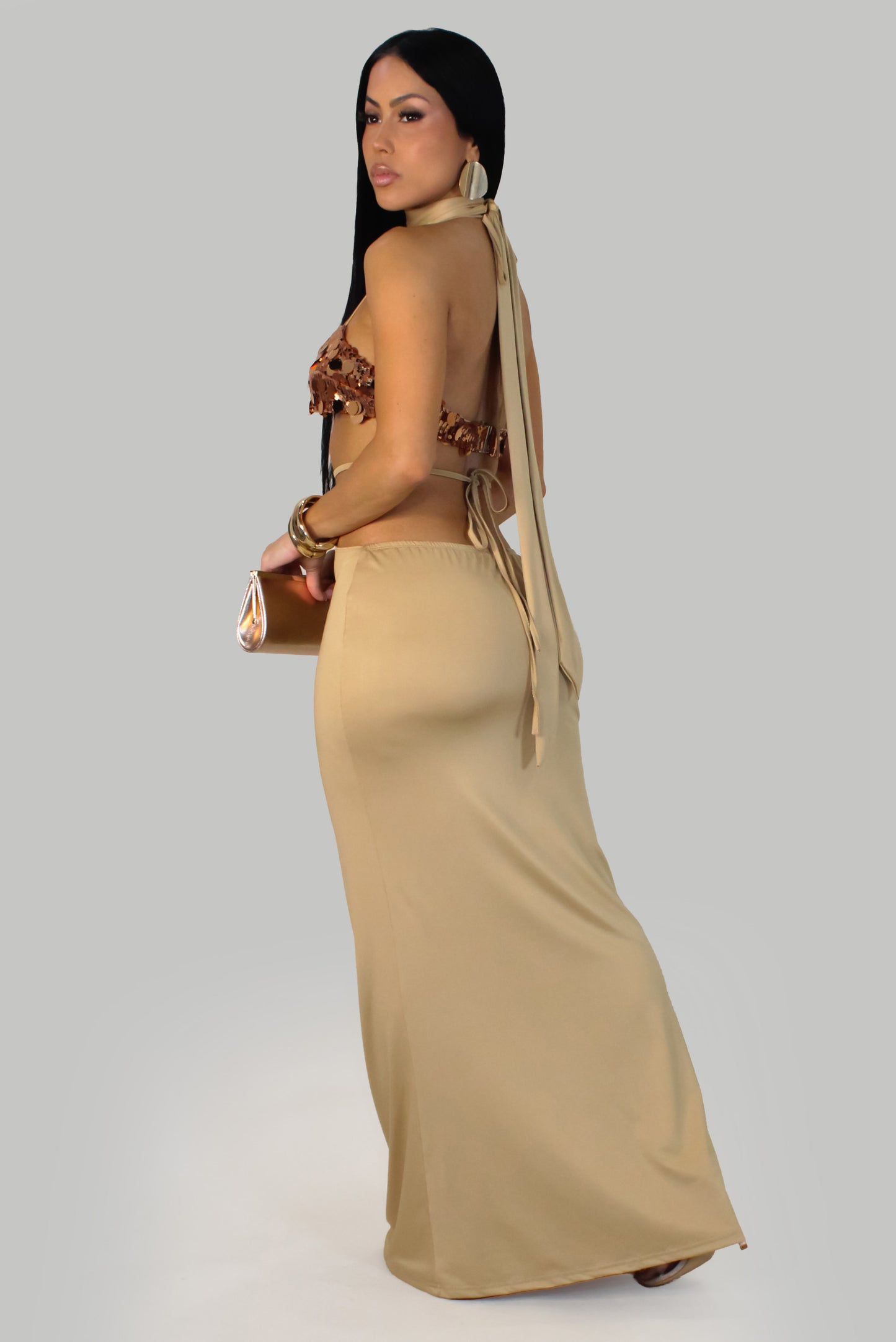 Mykonos Skirt Set - Brown