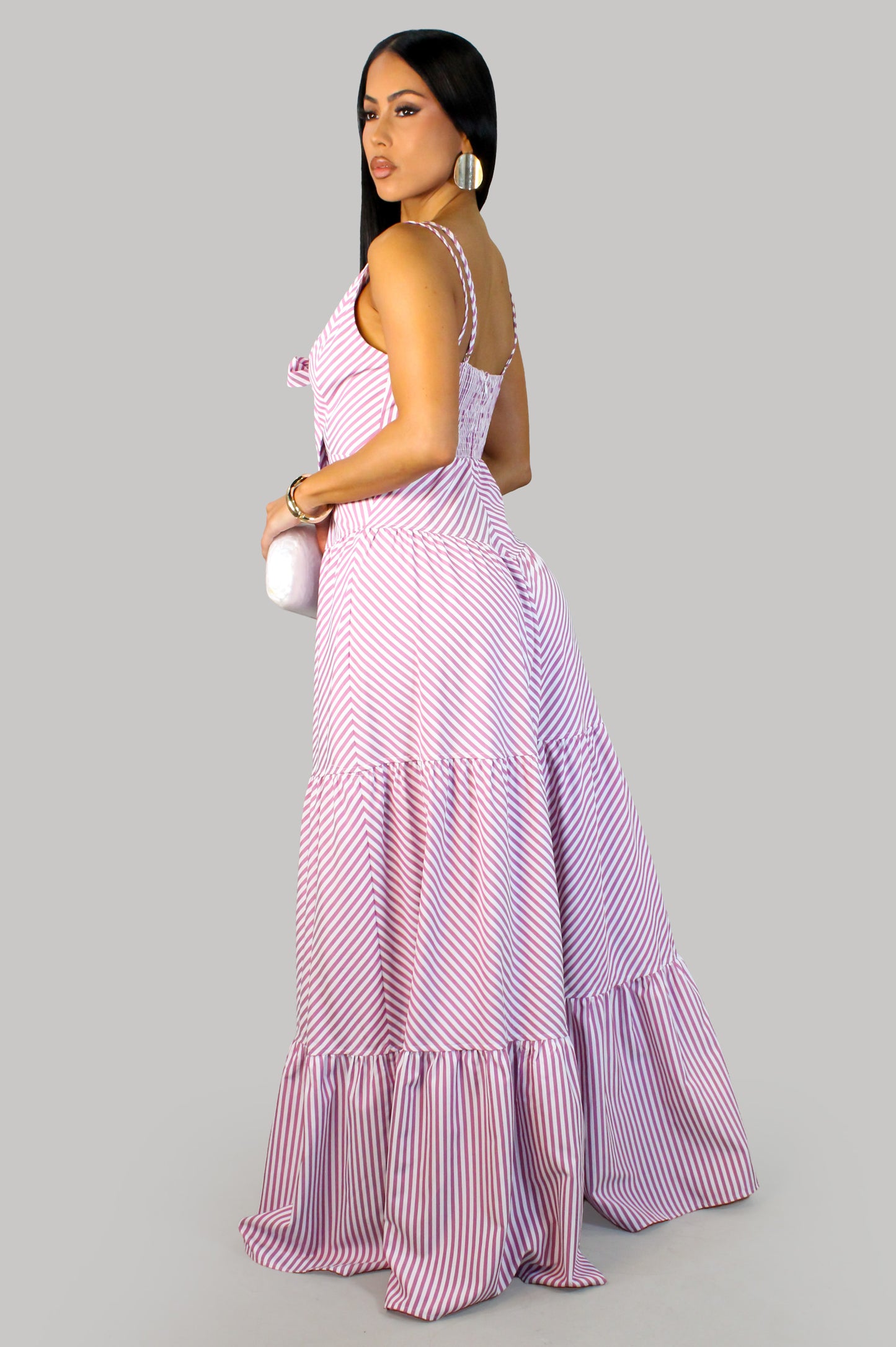 Graceful Lines Jumpsuit - Magenta