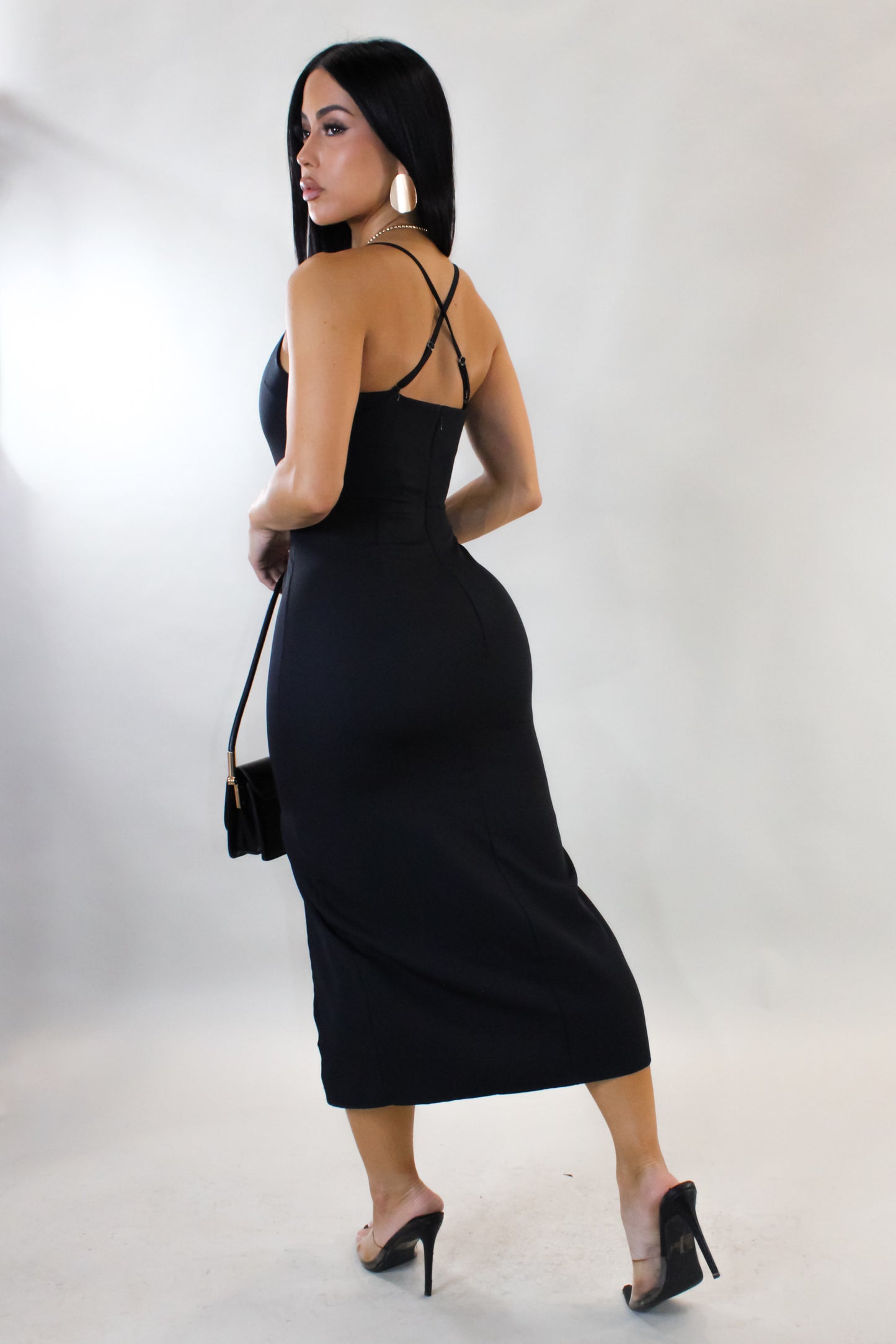 Sight Unseen Midi Dress - Black