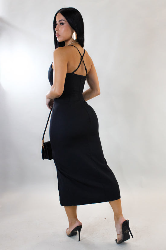 Sight Unseen Midi Dress - Black