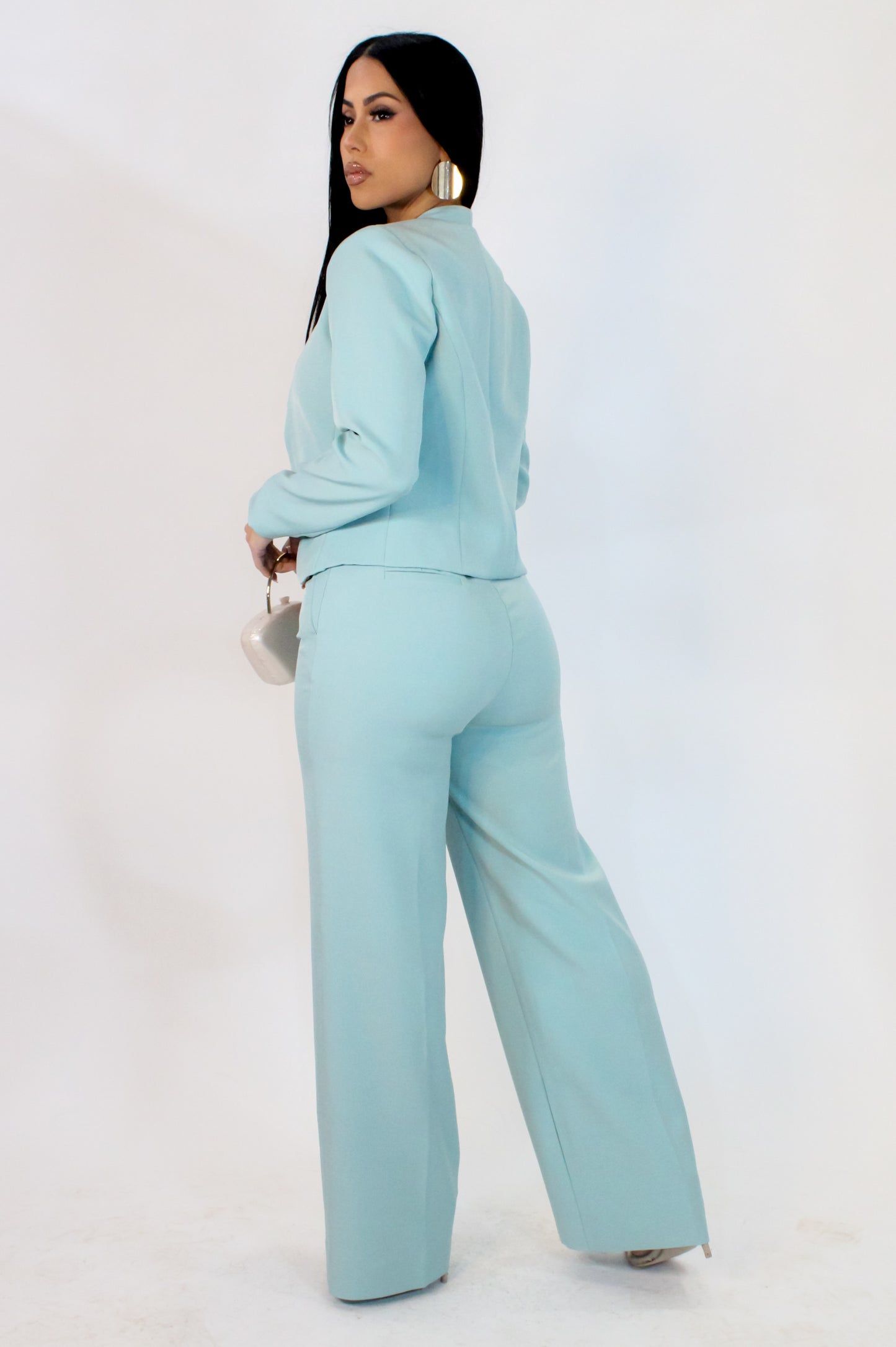 Lighten The Mood Pant Set - Blue