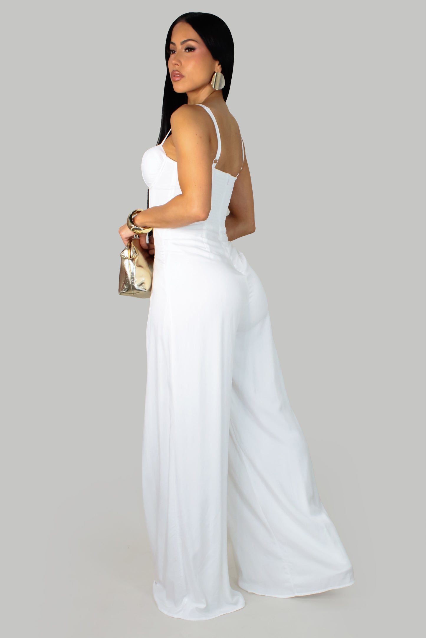 Stay With Me Jumpsuit - White