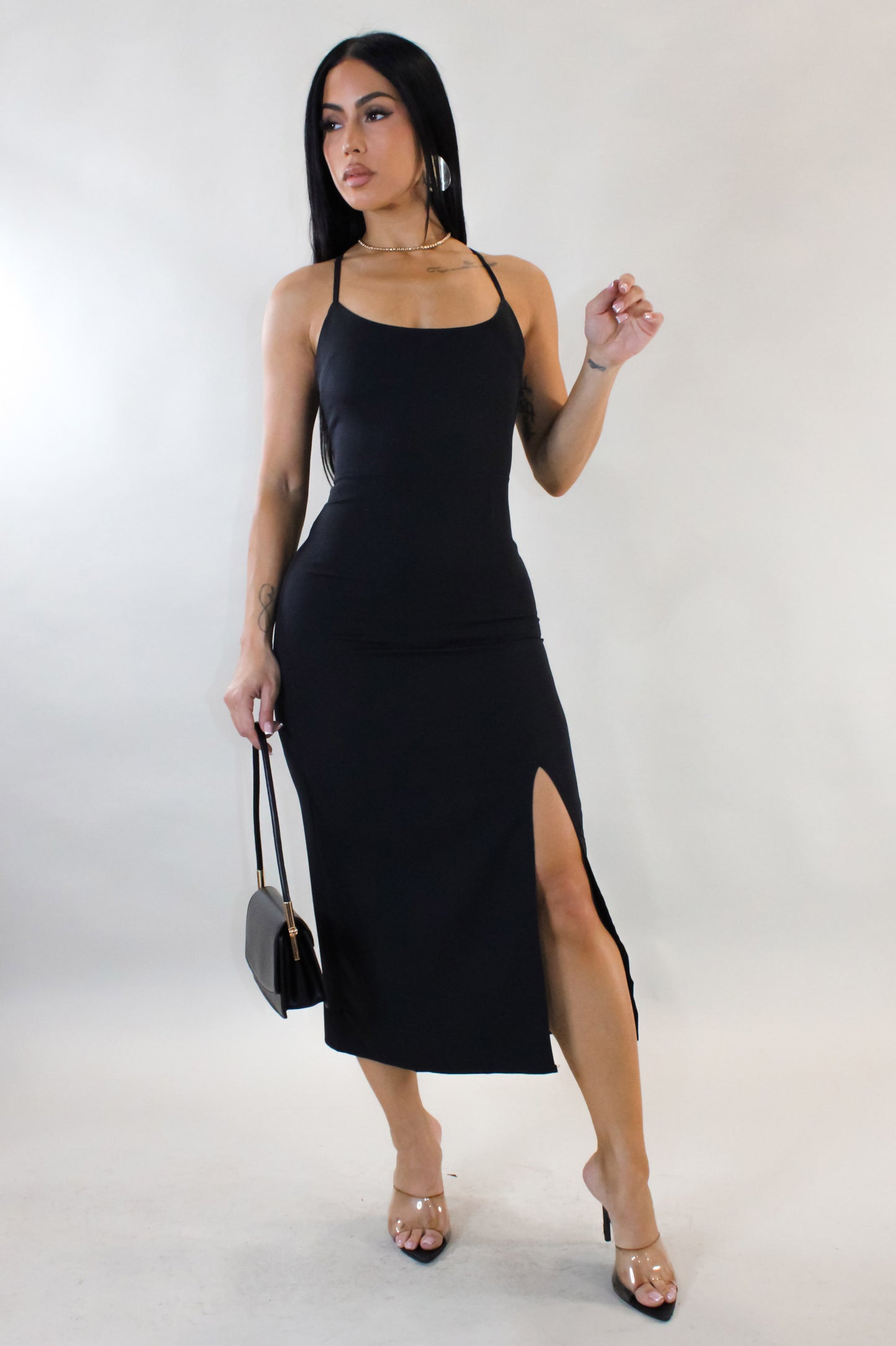 Sight Unseen Midi Dress - Black