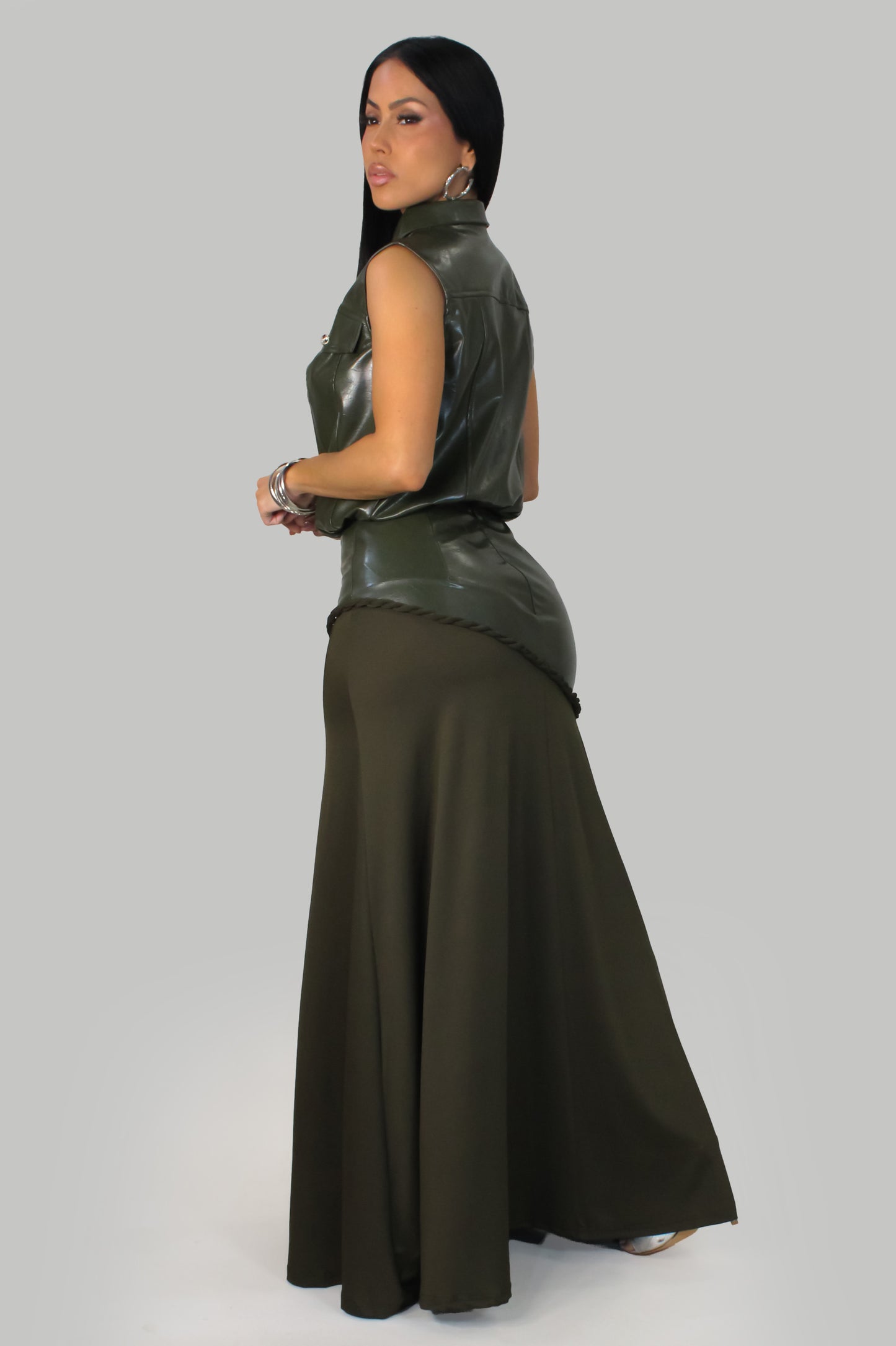 Sunshine Social Skirt Set - Olive