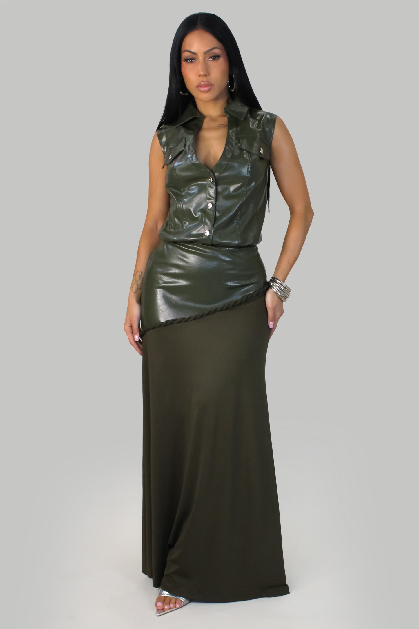 Sunshine Social Skirt Set - Olive