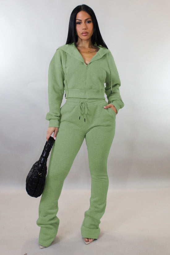 Winter Nights Jogger Set - Green