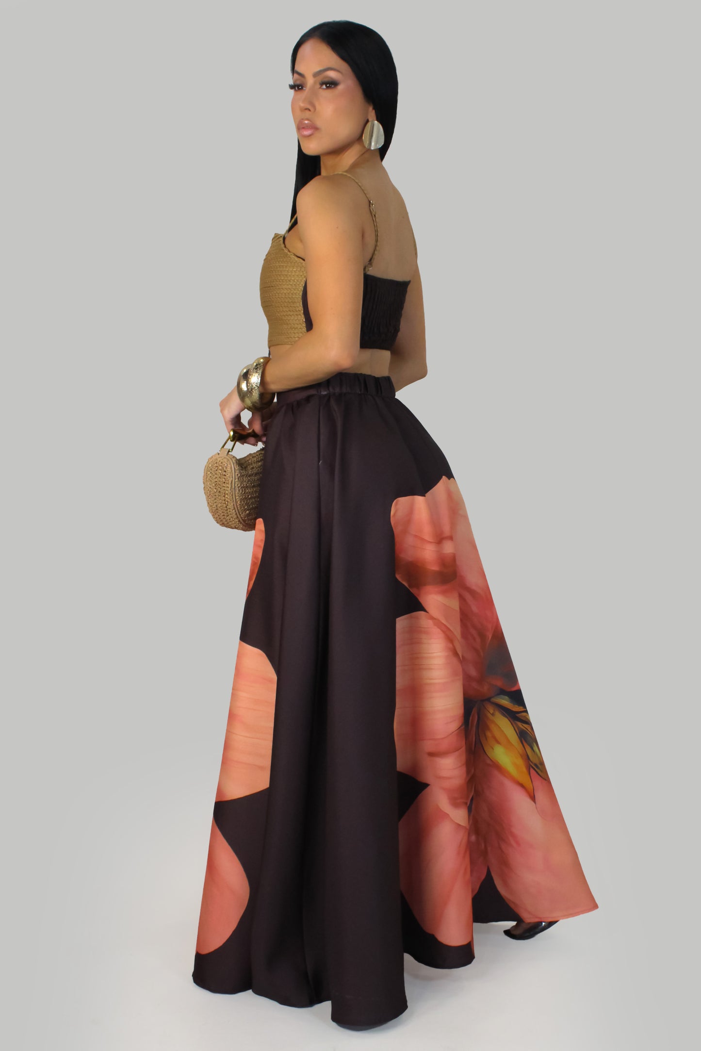 Monaco  Skirt Set - Brown