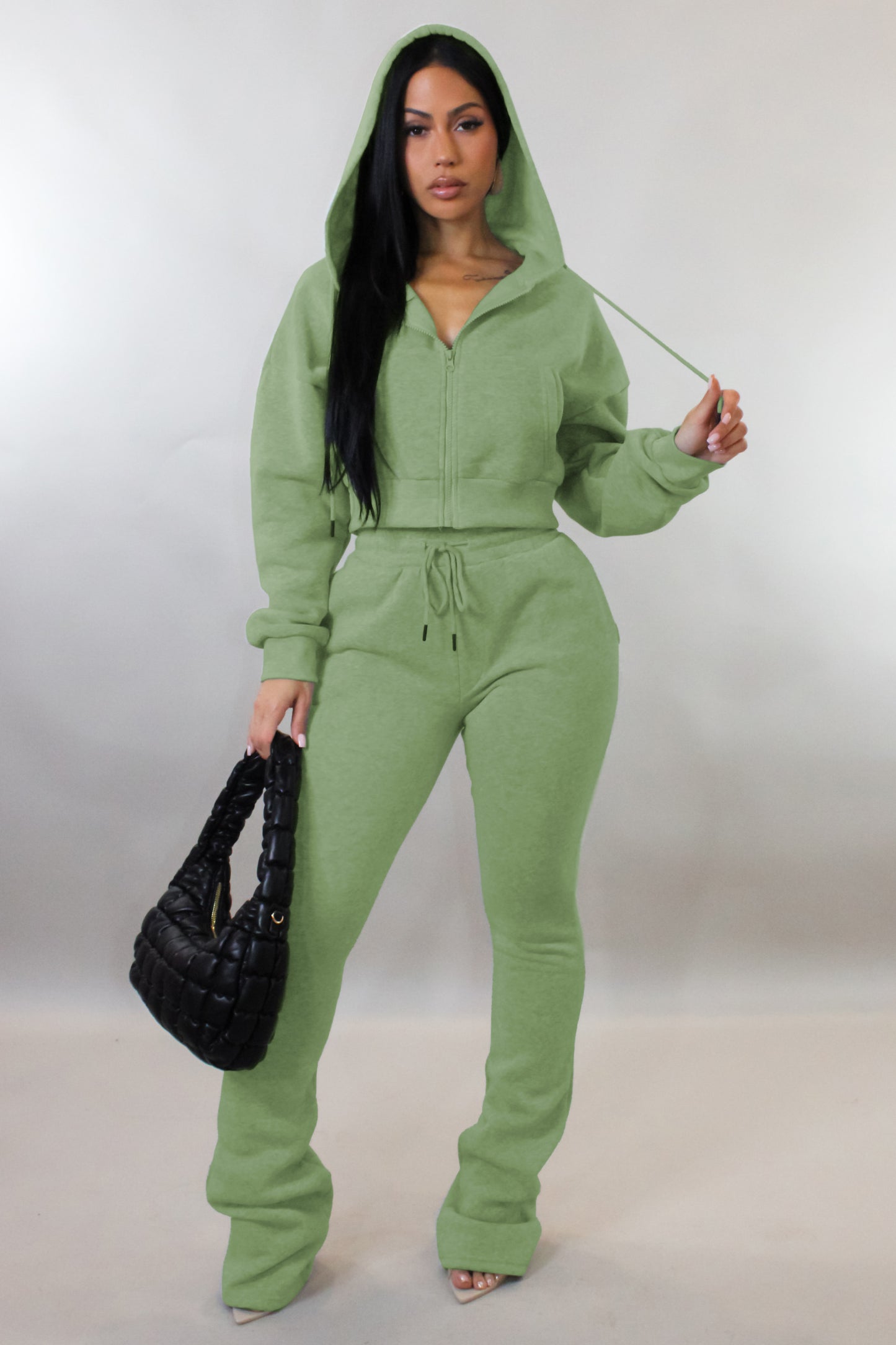 Winter Nights Jogger Set - Green