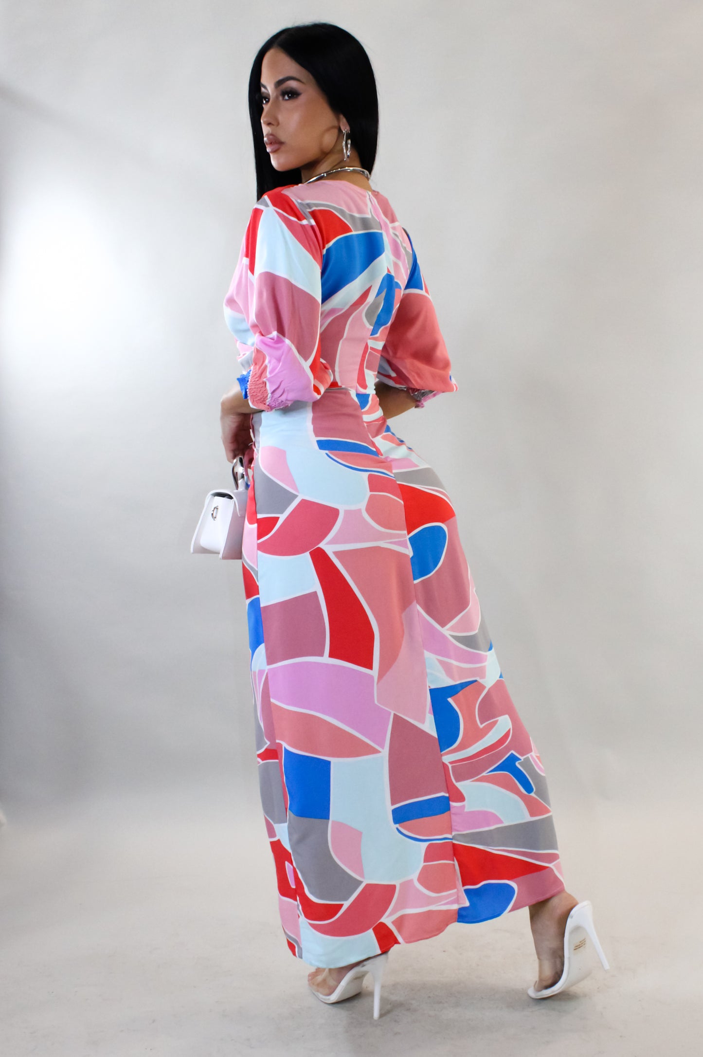 Talk To MeMidi Dress - Multi