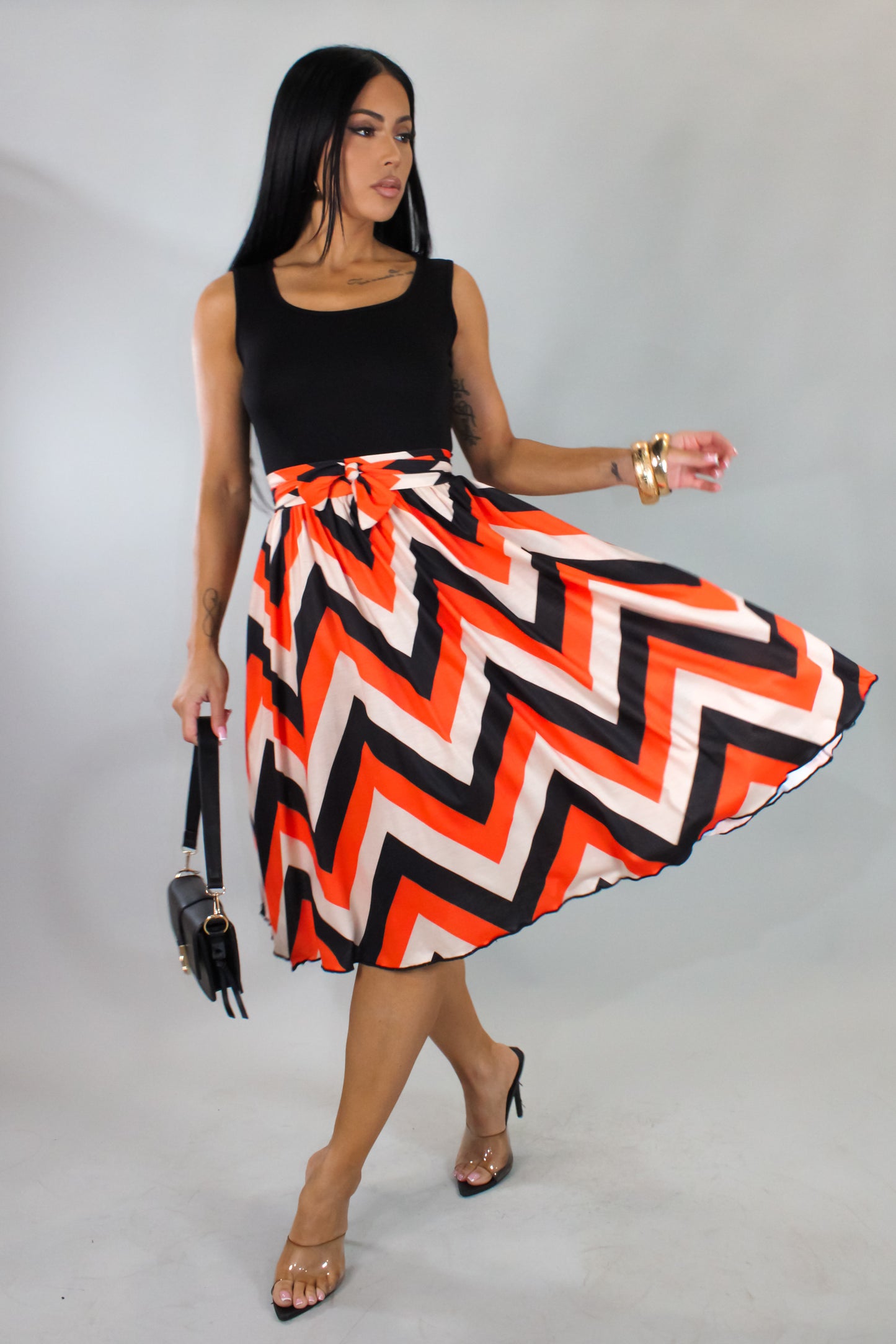 Passionate Midi Dress - Orange