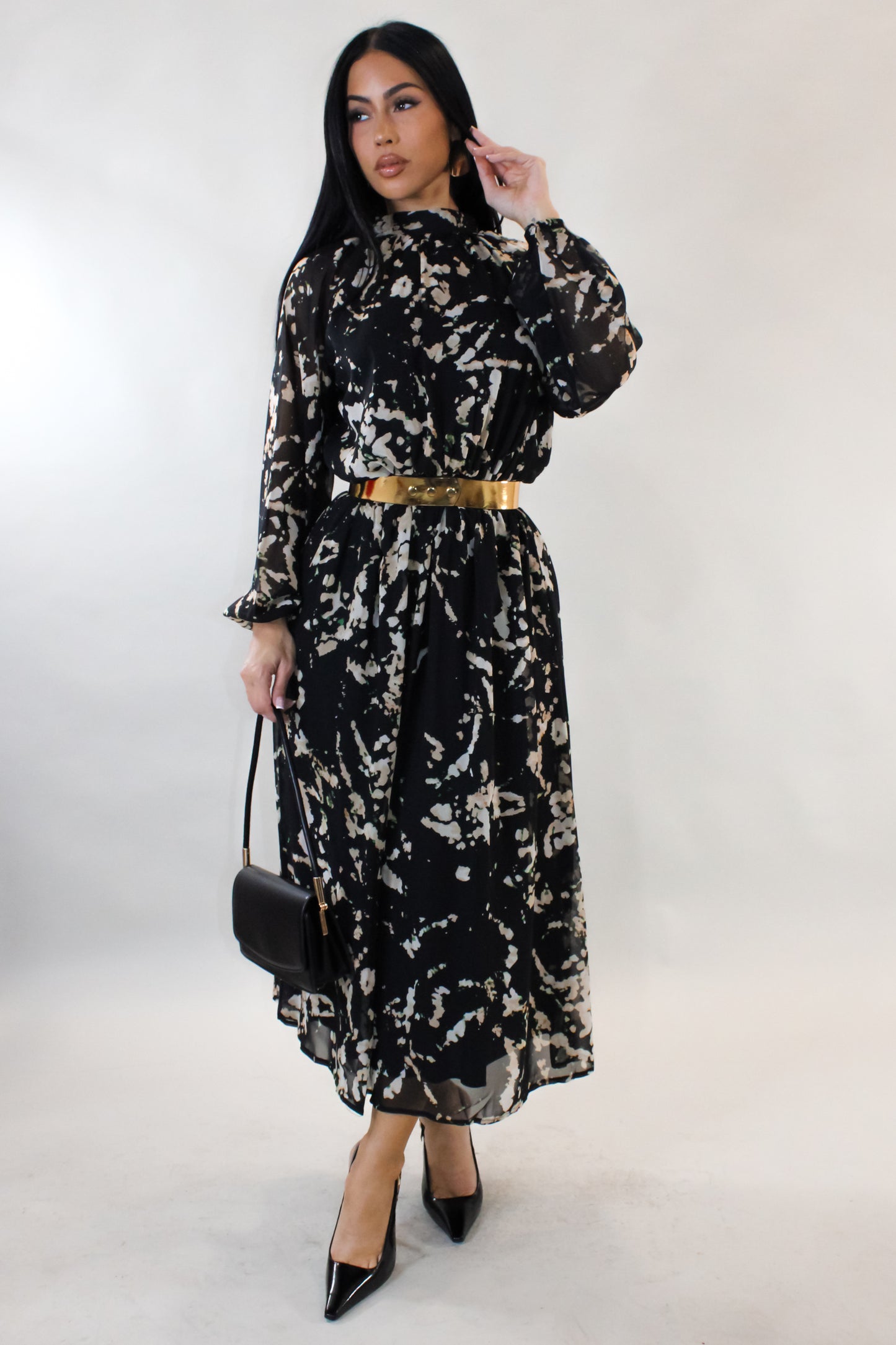 Destiny  Midi Dress - Black