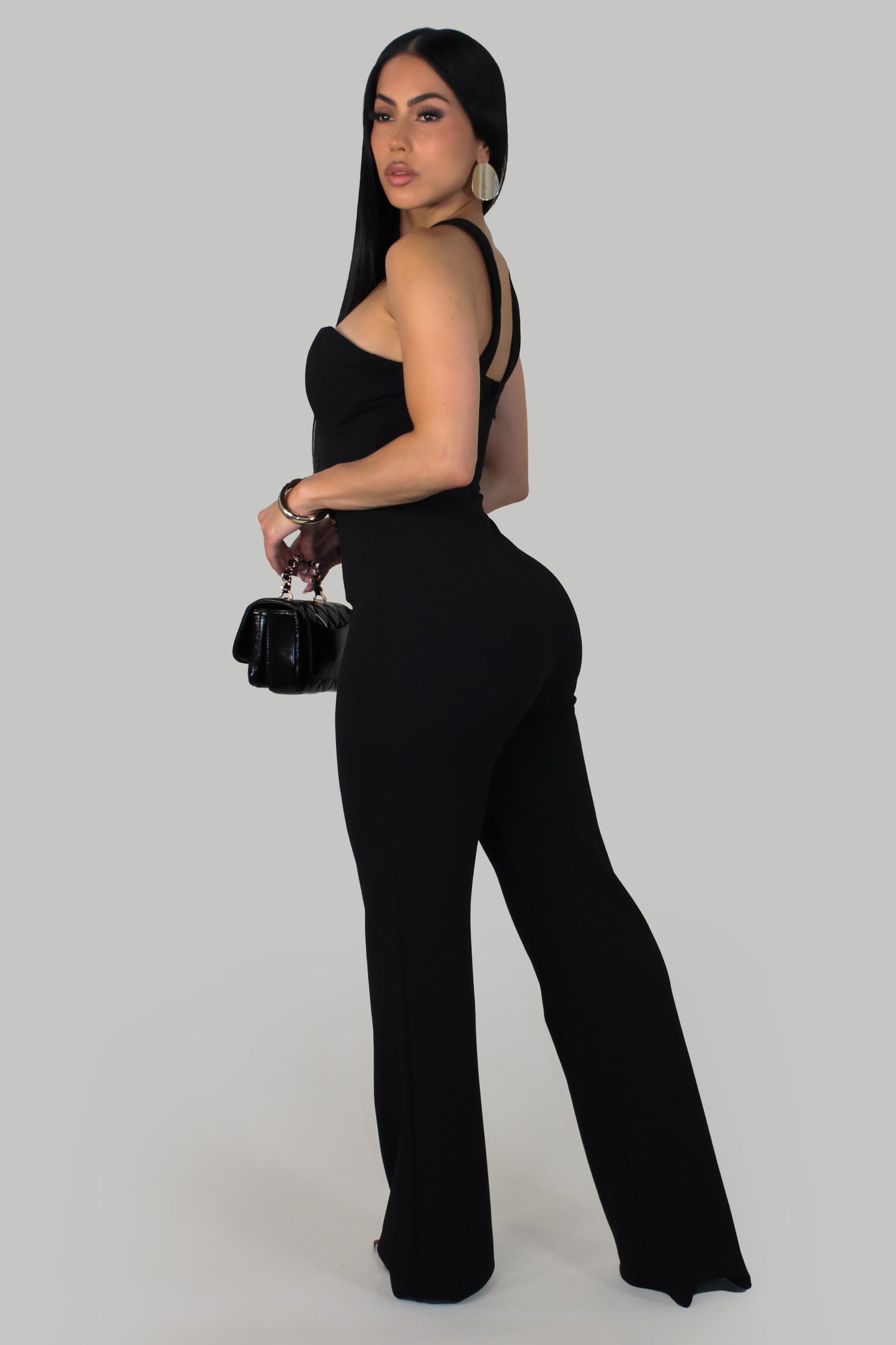 Love in Paris Jumpsuit -Black