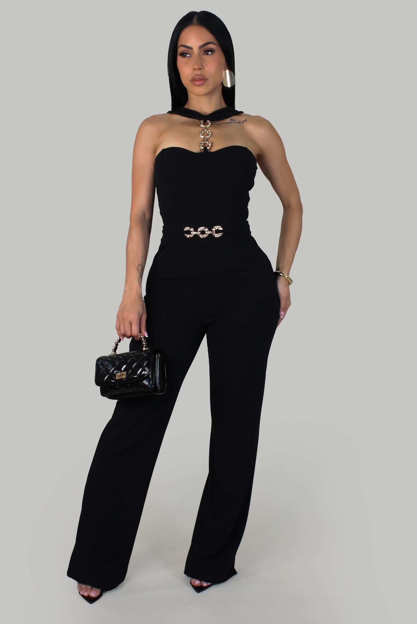 Love in Paris Jumpsuit -Black