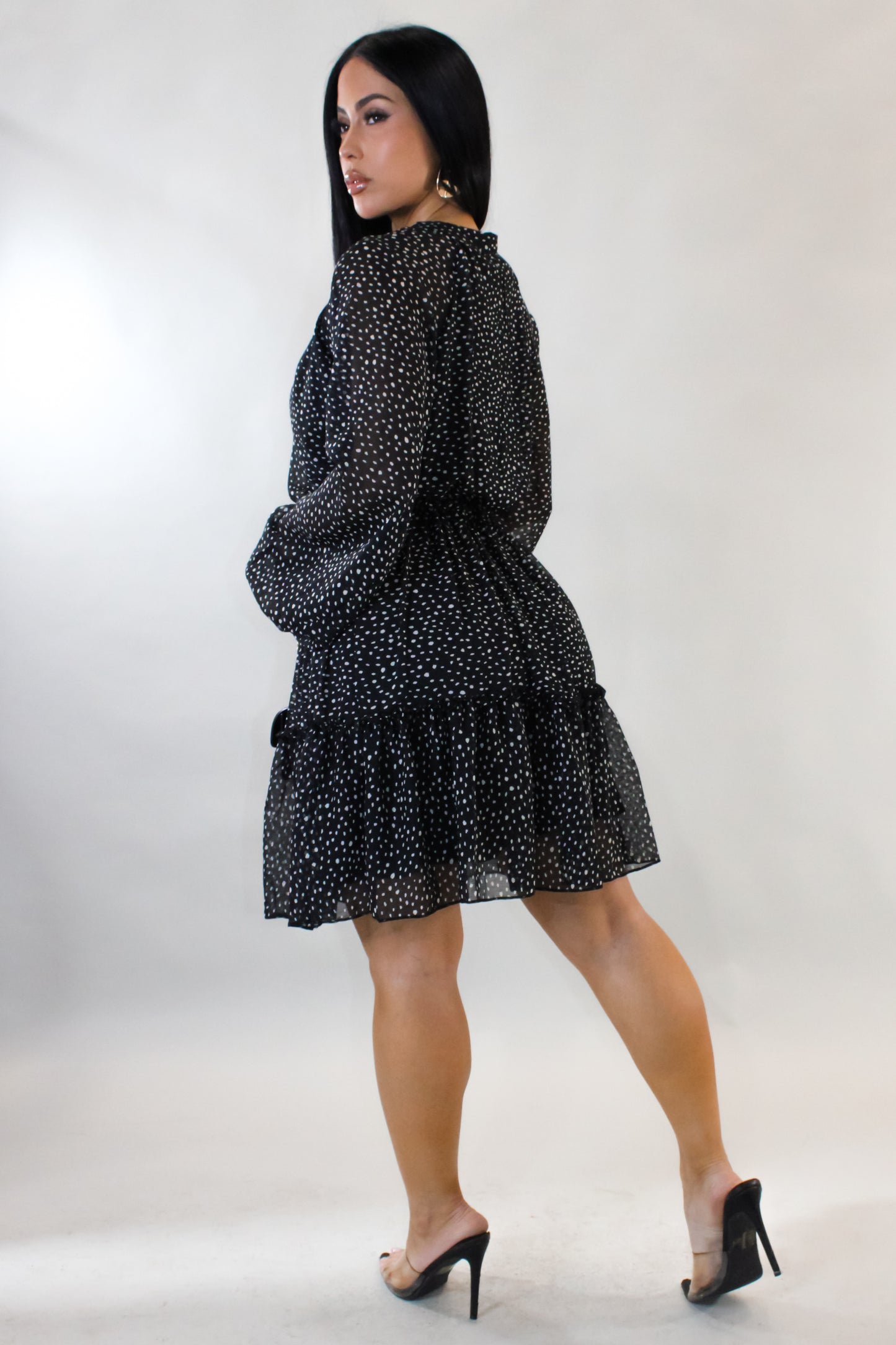 Just Stay Mini Dress - Black