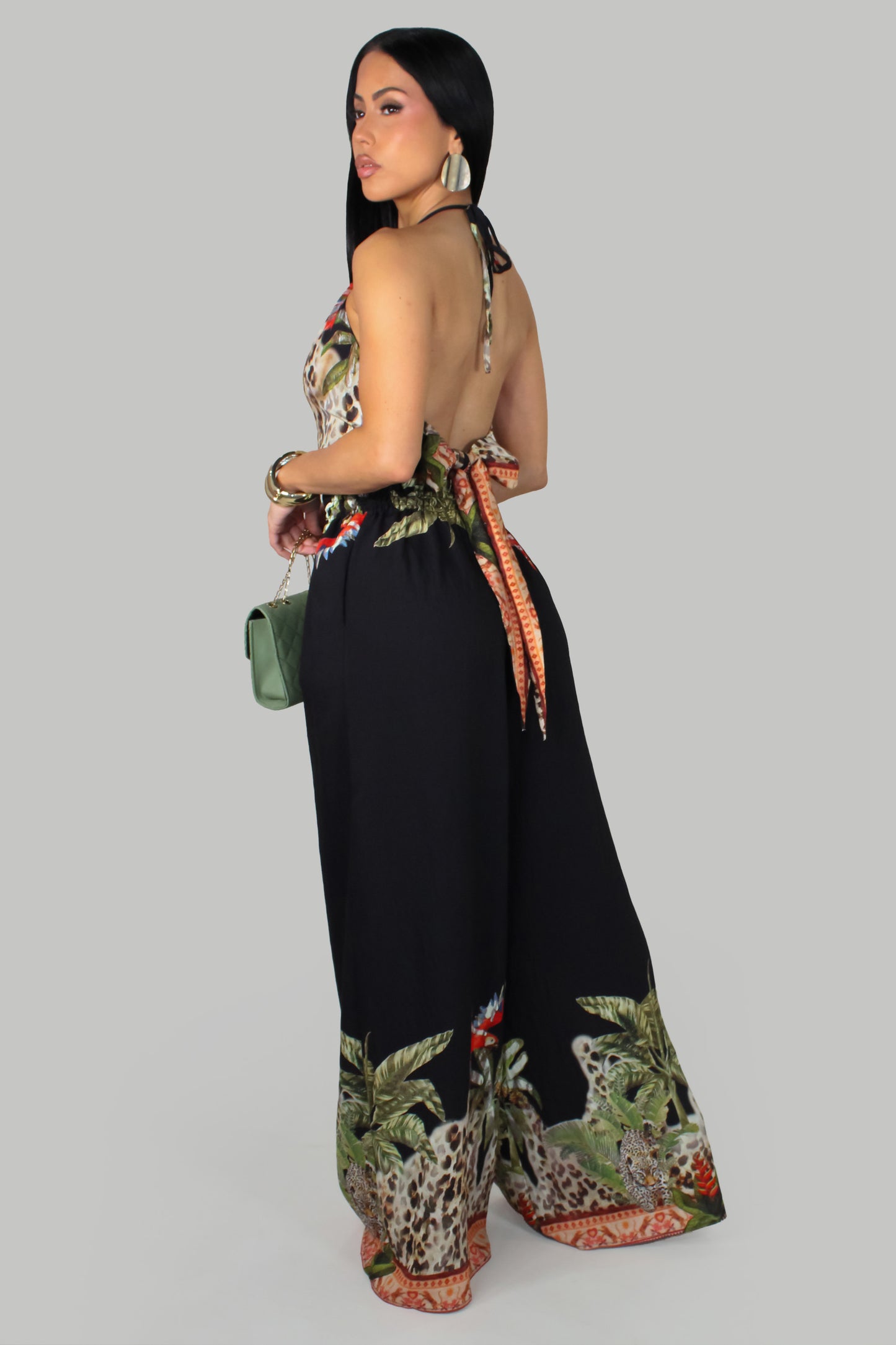Jungle Parade Pant Set- Black-Multi