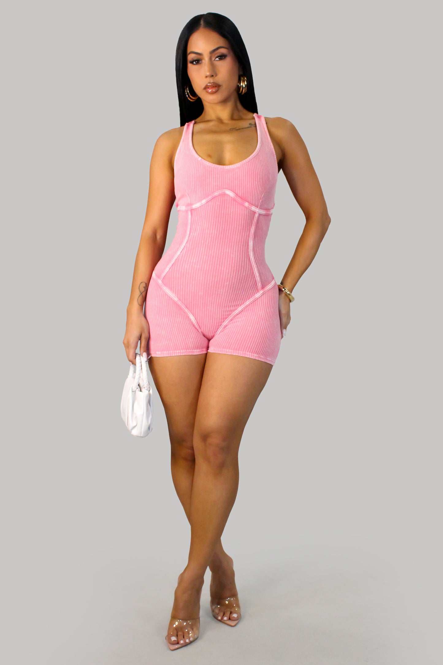 Powering The Pose Romper - Pink