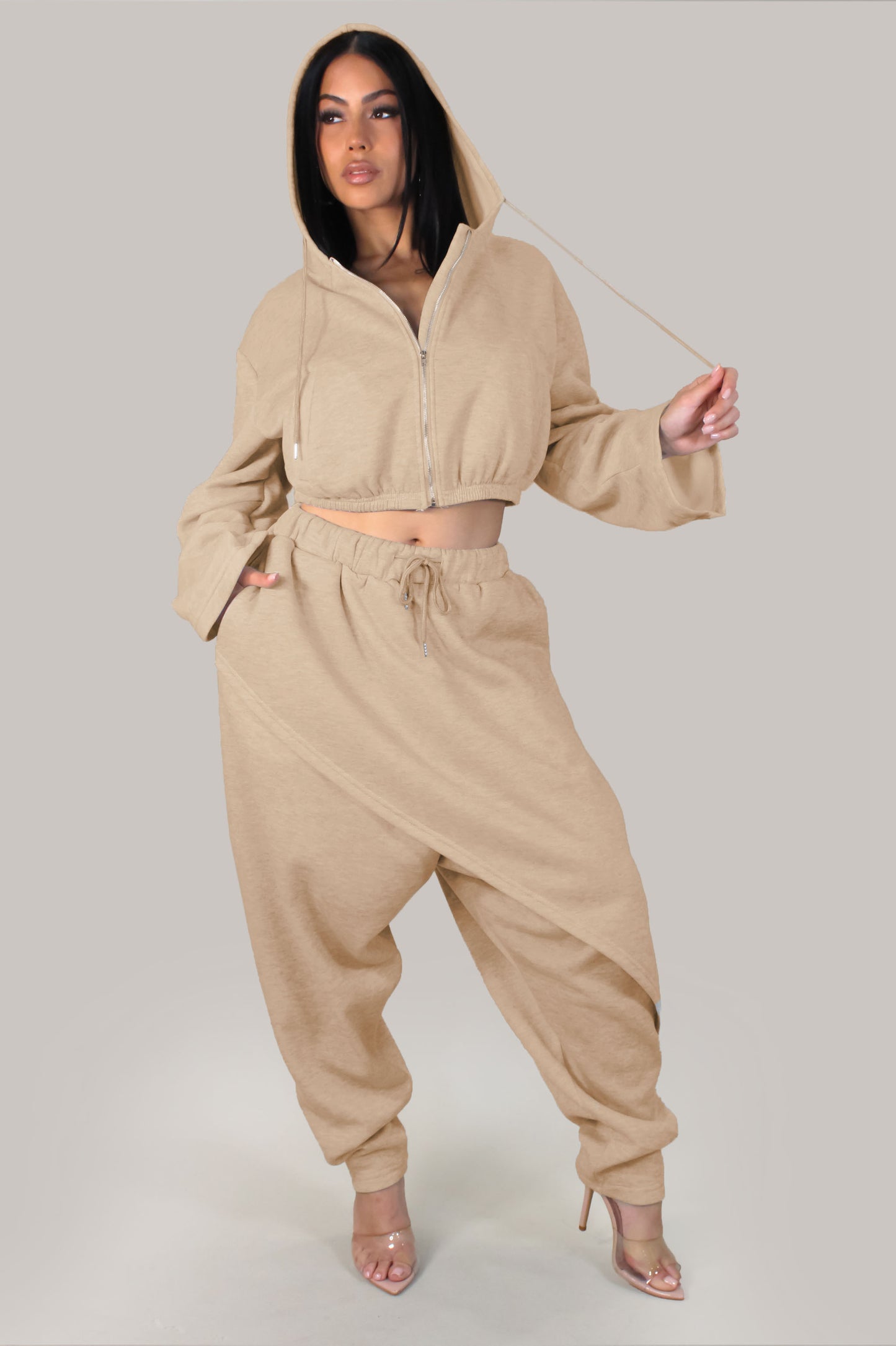 My Connecting Pant Set - Tan