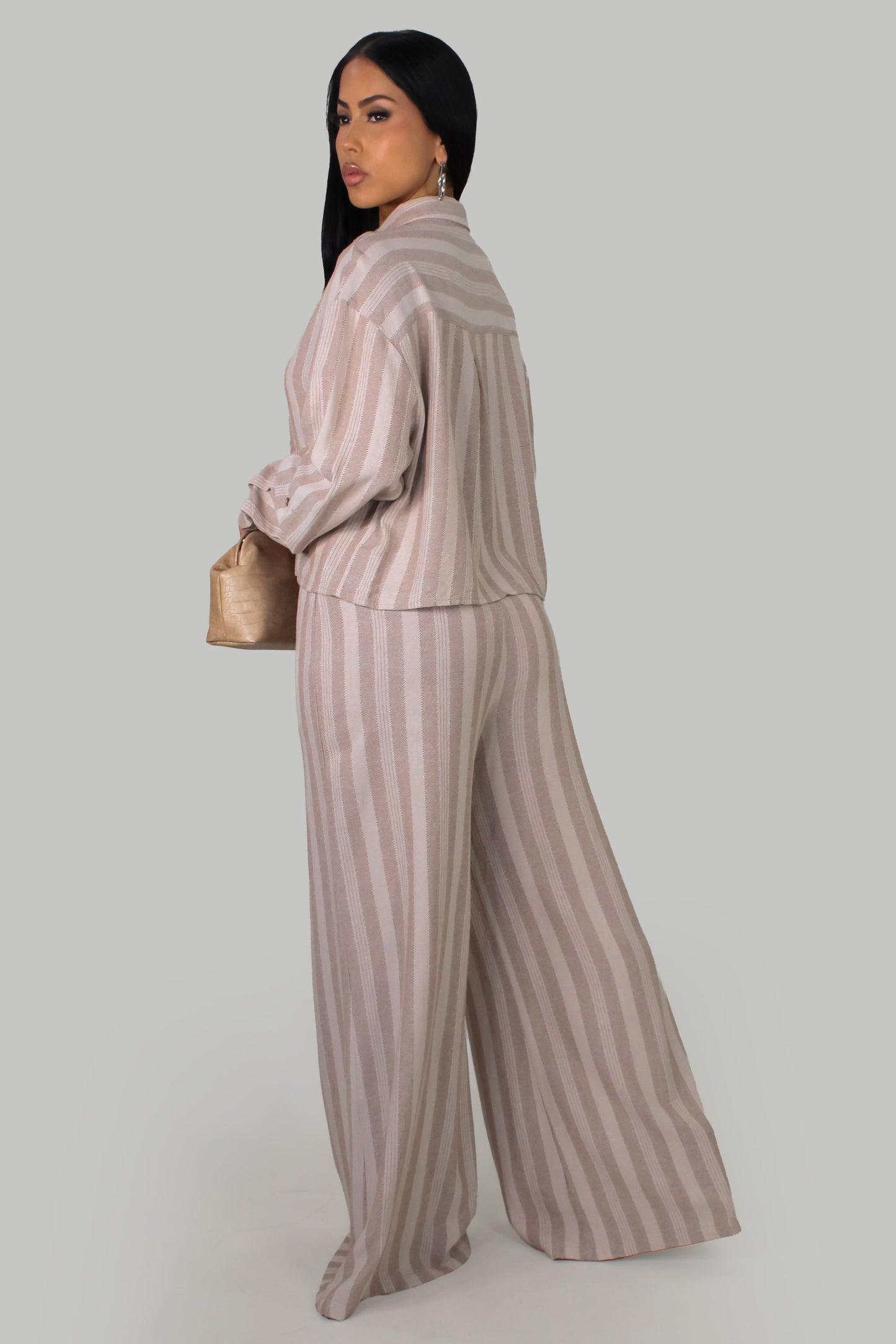 Muted Luxe Pant-Set - Mocha