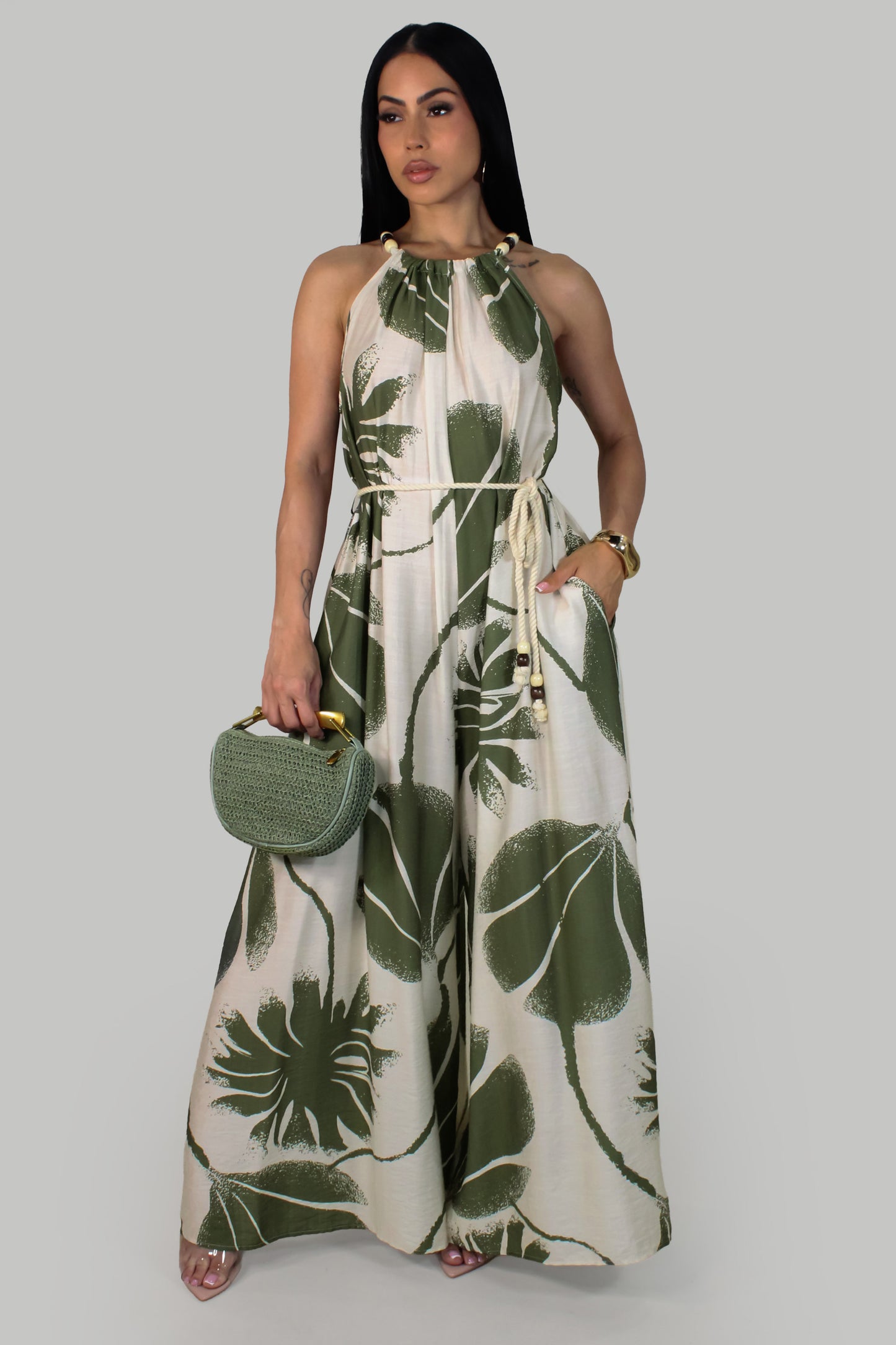 Maldivas Resort  Jumpsuit -Green