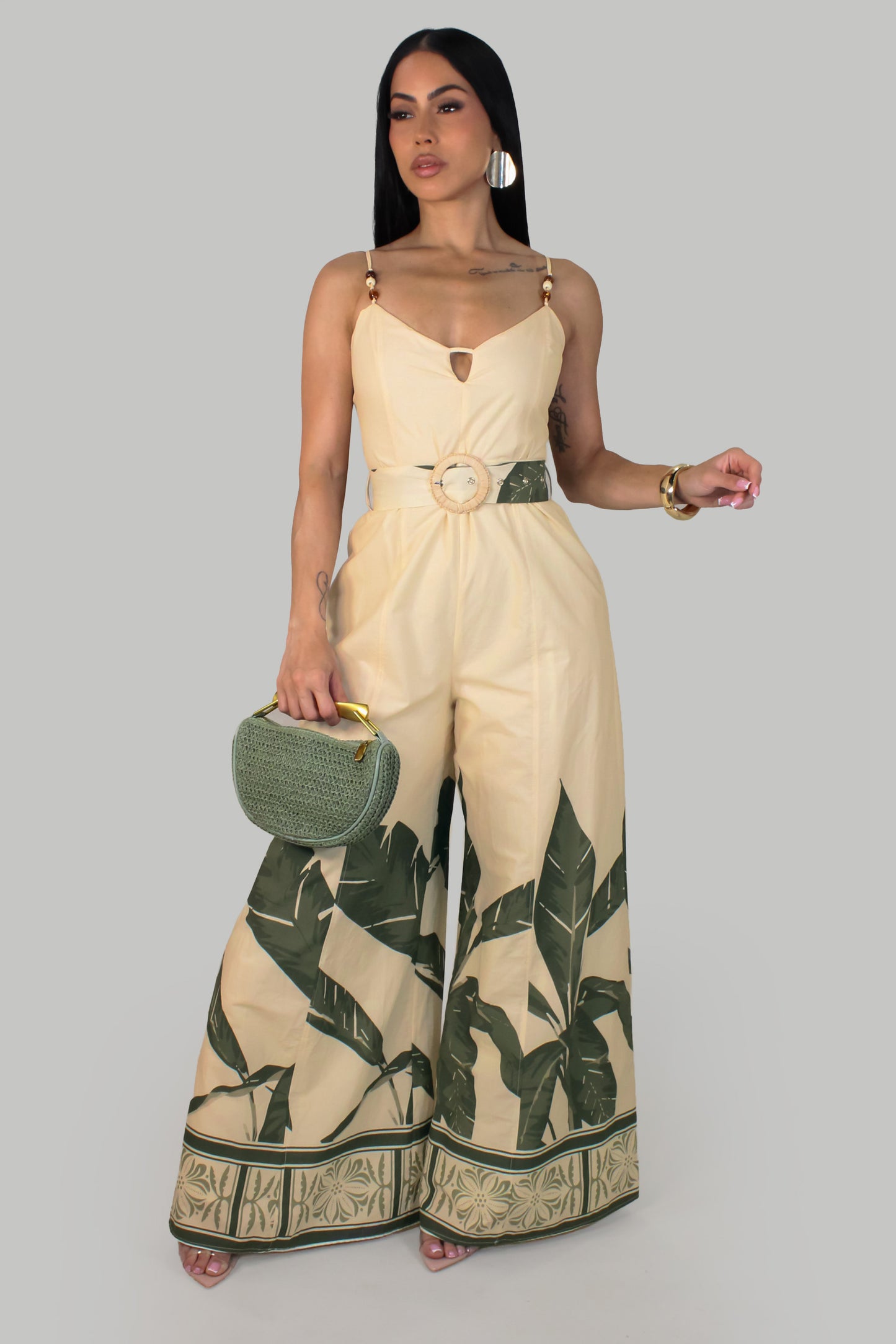 Pure Coastal Jumpsuit -Green
