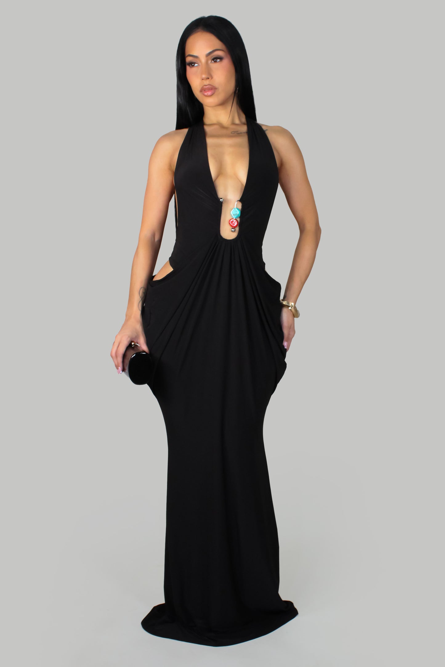 Lost In The Night Maxi Dress - Black