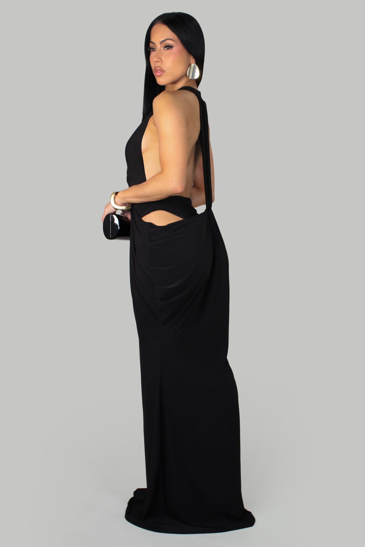 Lost In The Night Maxi Dress - Black