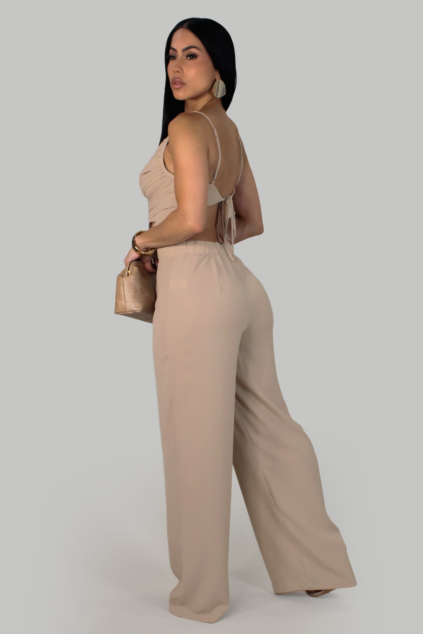 Amelia's Fringe  Pant Set - Natural