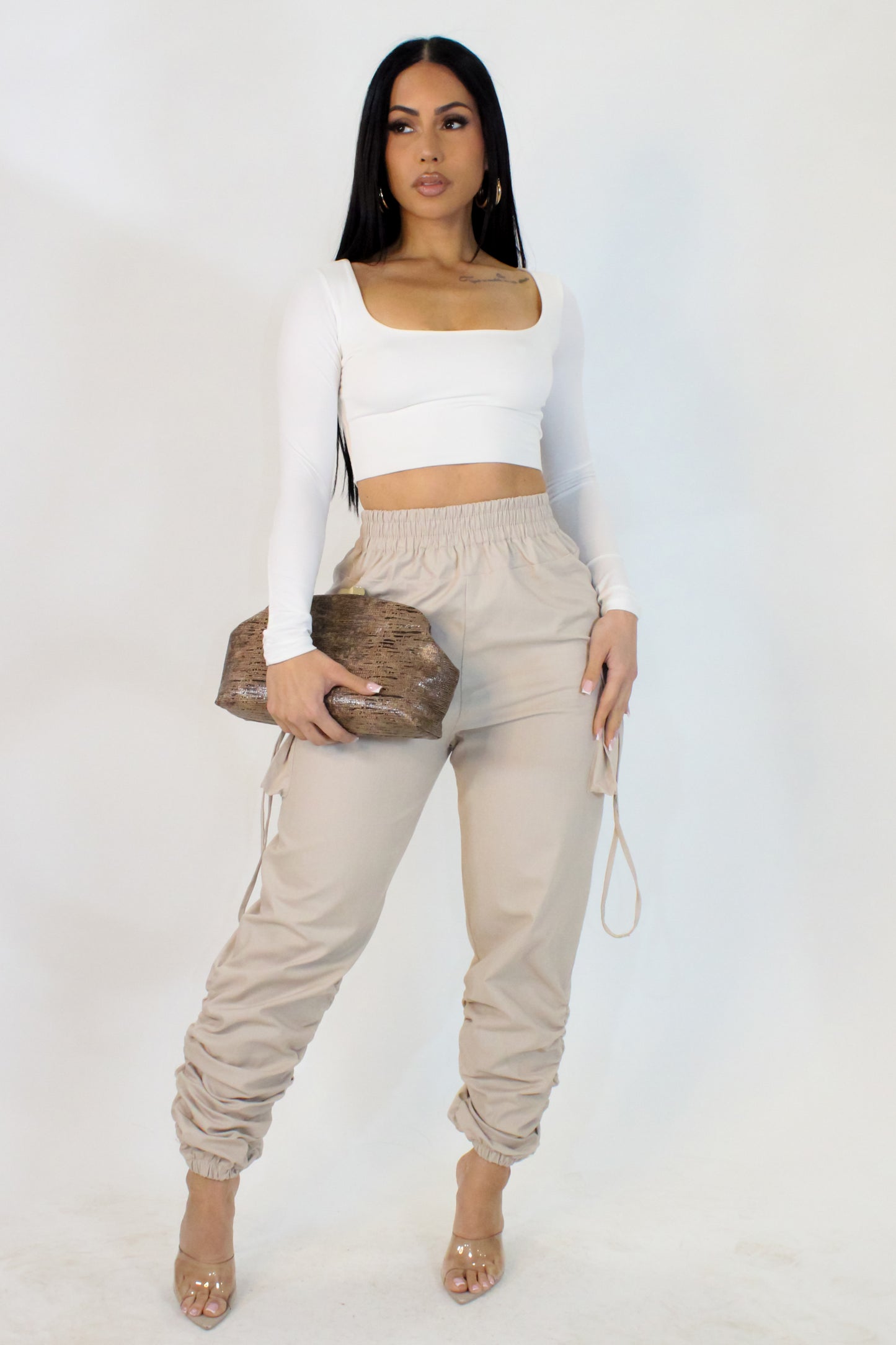 Never Looking Back Jogger - Taupe