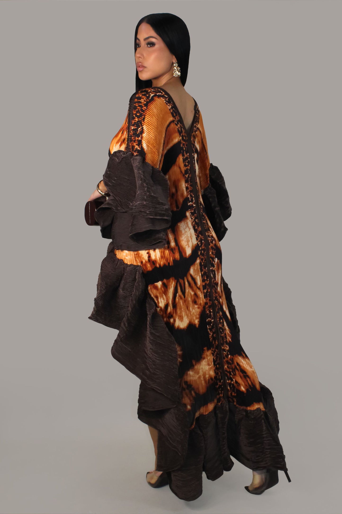 See Me Again Midi Dress - Brown