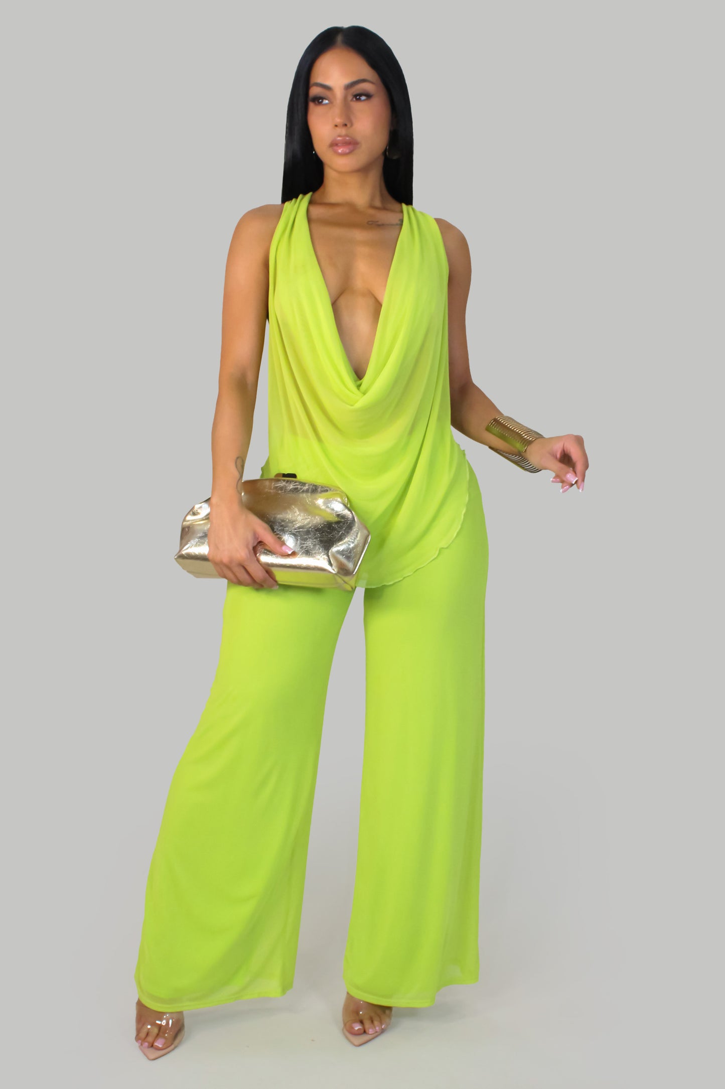 Always Unique  Pant Set - Green