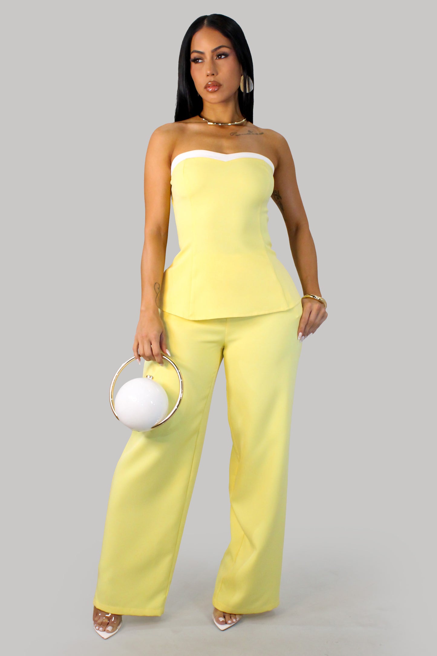 Spring Fun Pant Set - Yellow