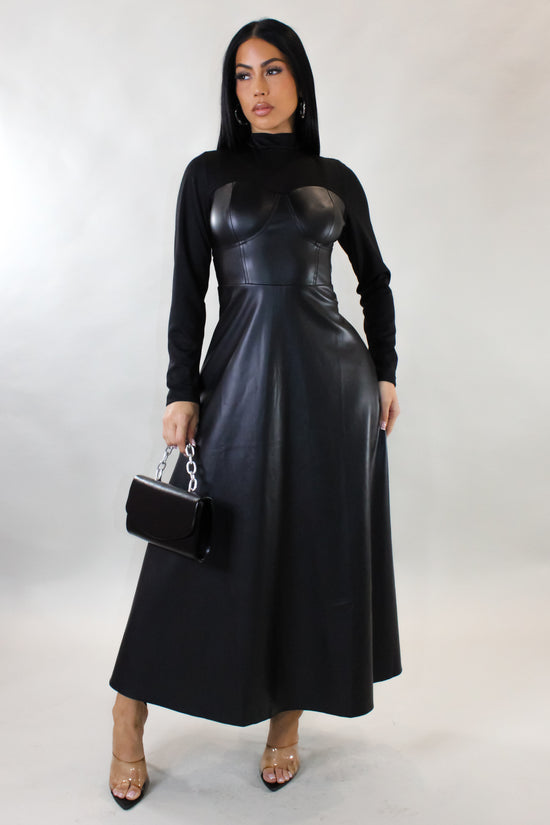 On The Record Midi Dress - Black