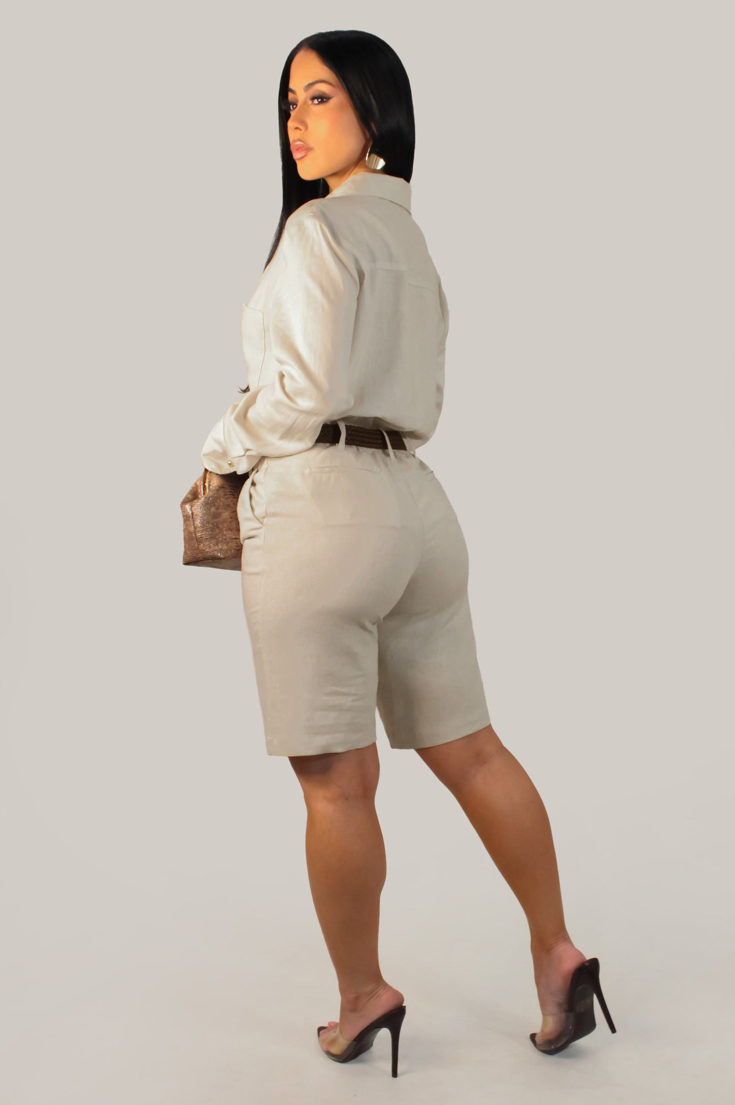 Lauren's Short Set - Taupe