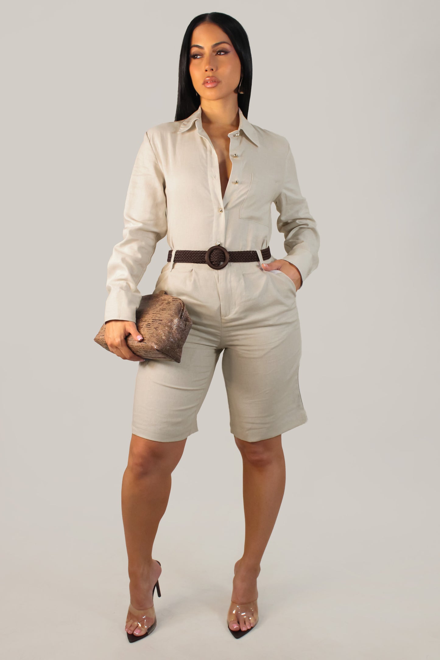 Lauren's Short Set - Taupe