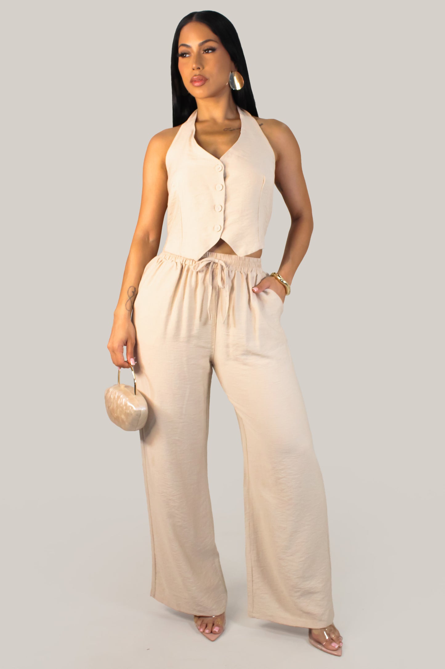 Most Desired Pant Set - Beige