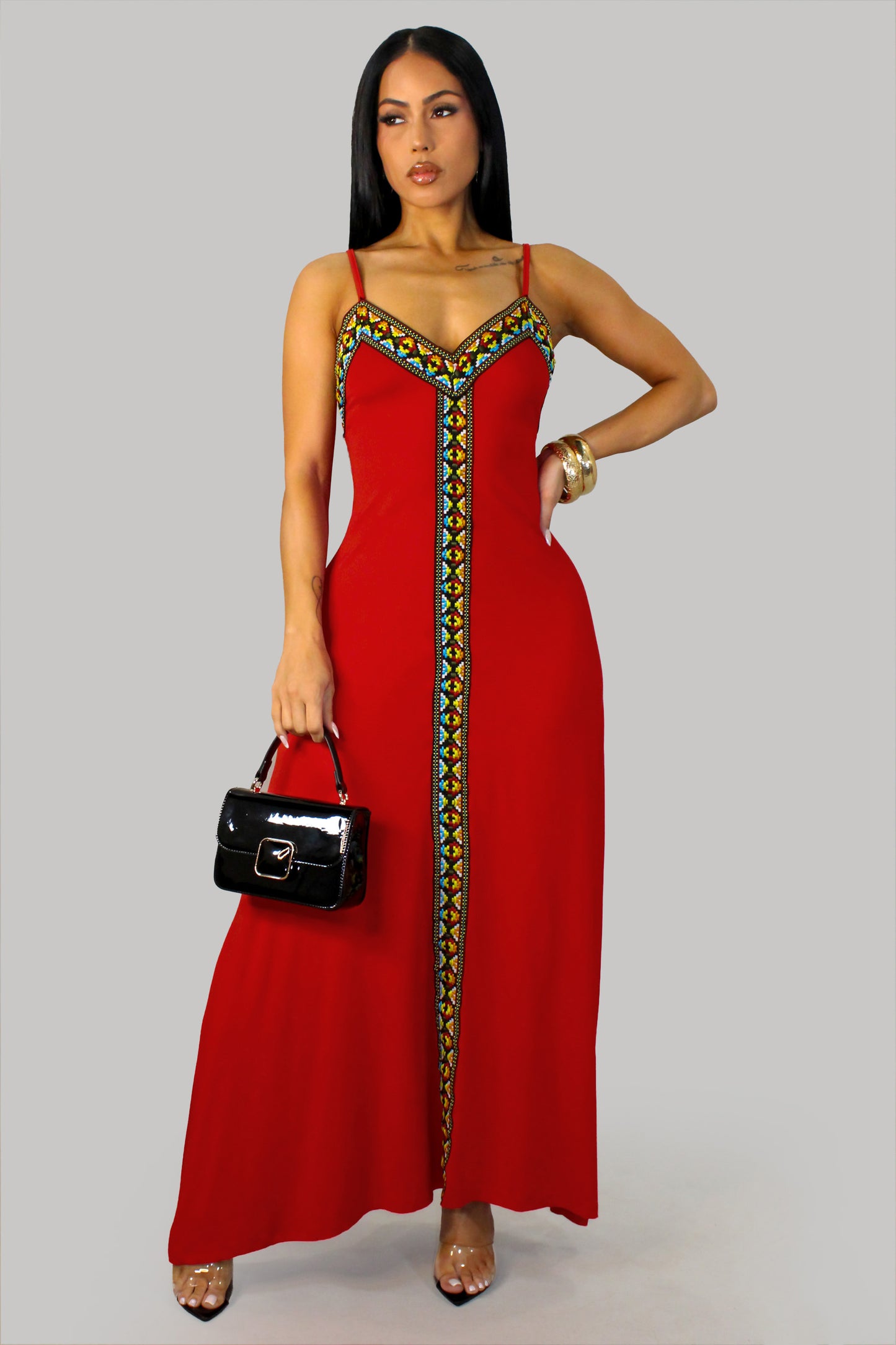 Denver's Sunset Dress- Red