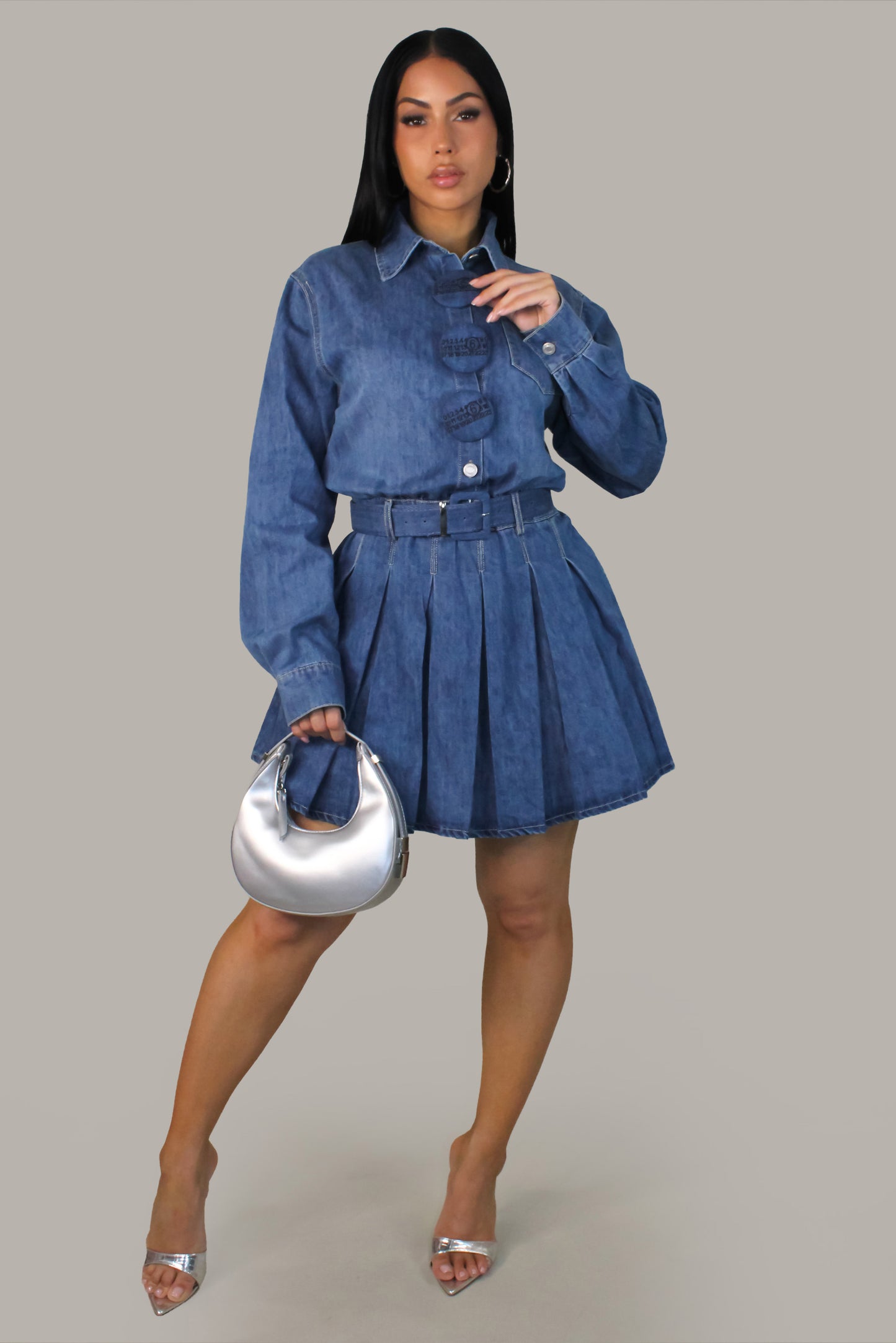 Icon Mini Dress - Denim