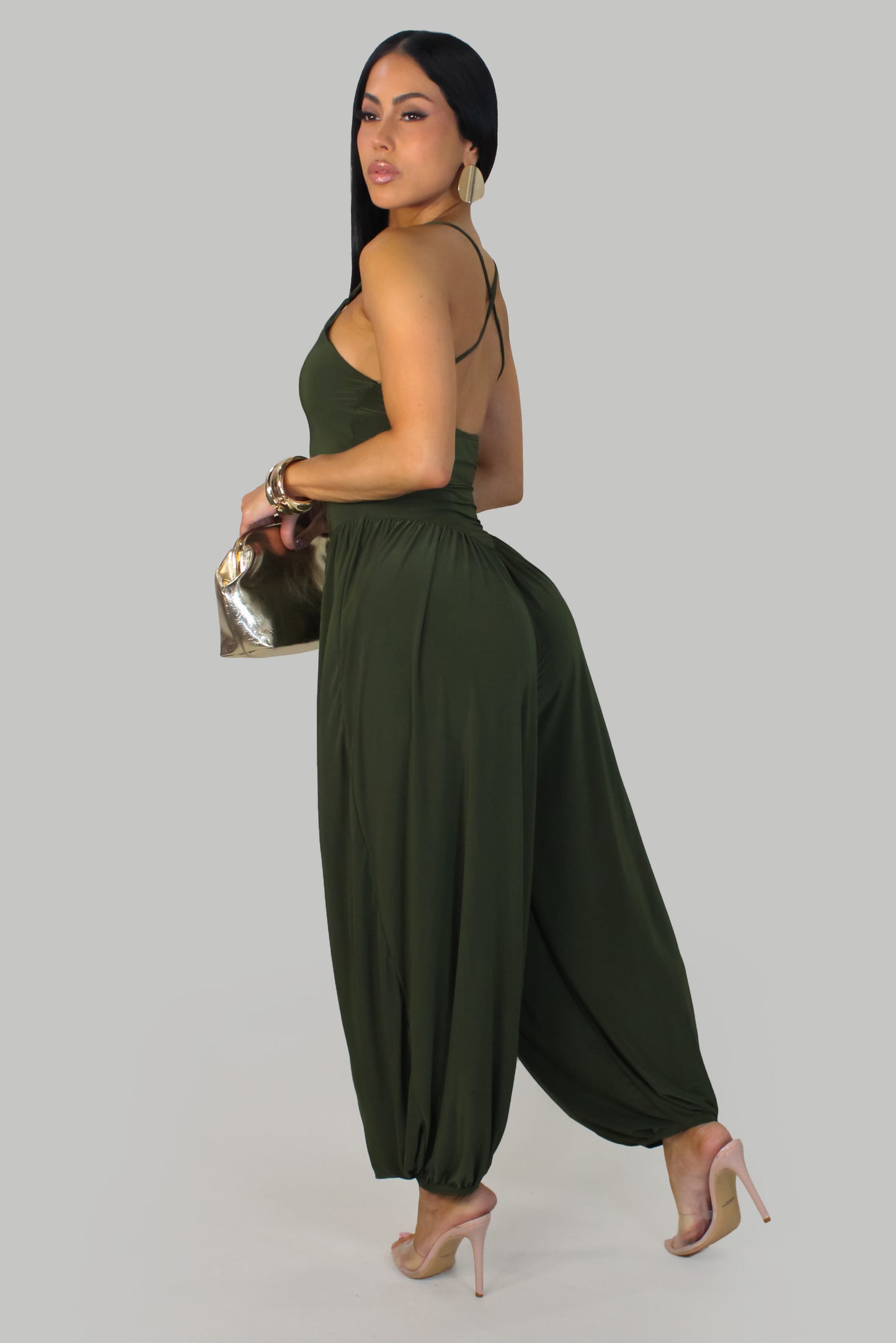 Delicate Grace  Jumpsuit -Olive